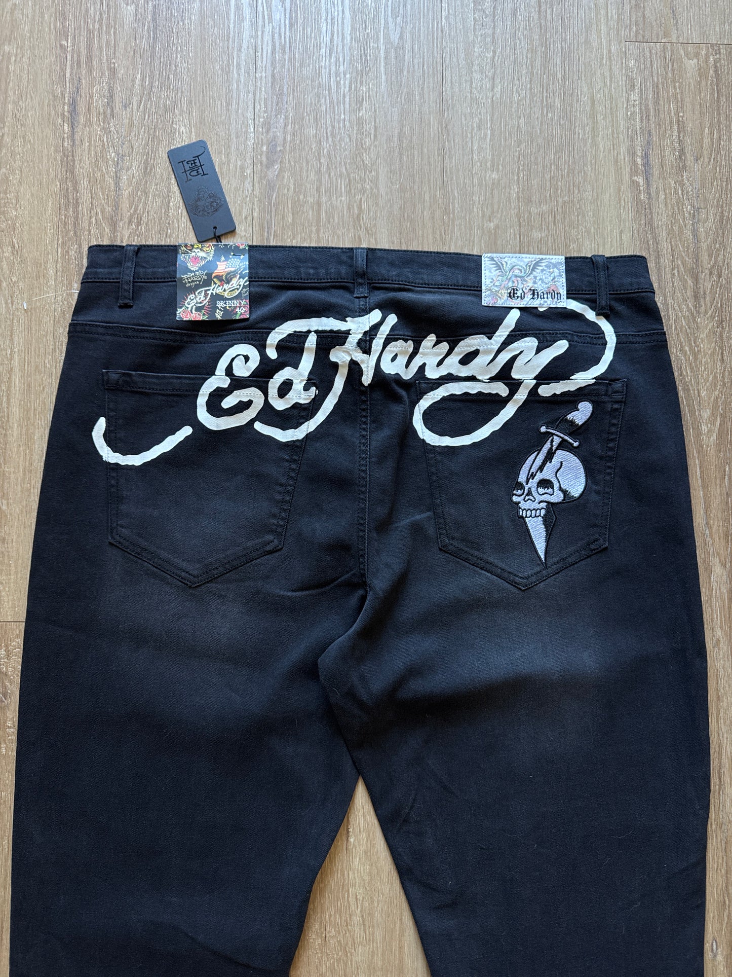 Ed Hardy Dagger Skull Black Denim Jeans