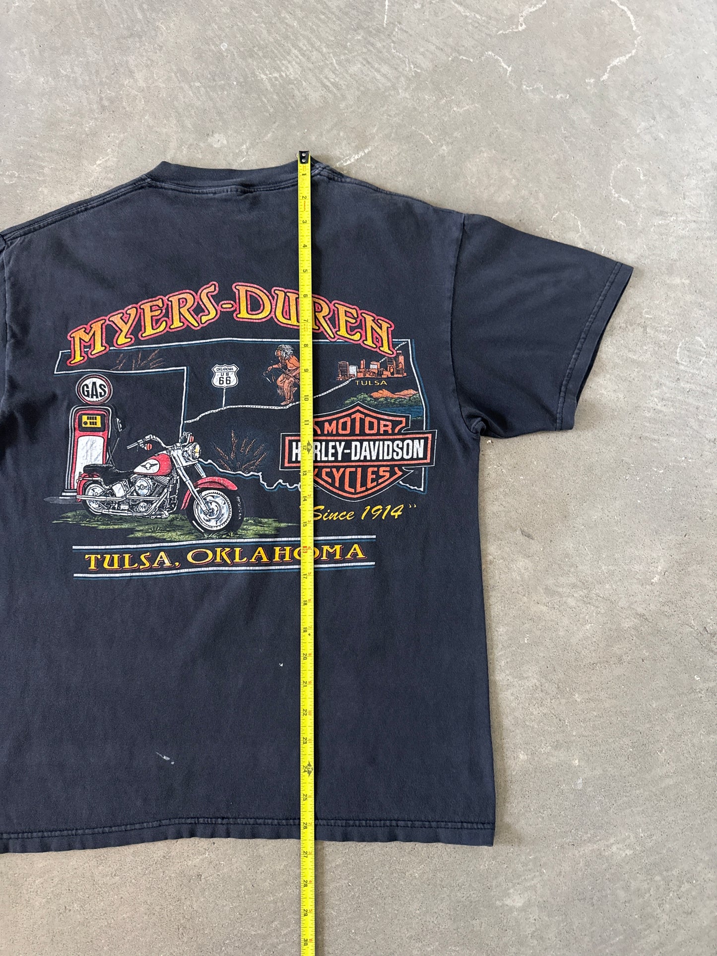Vintage Harley Davidson Myers Duren Tulsa Oklahoma Tee
