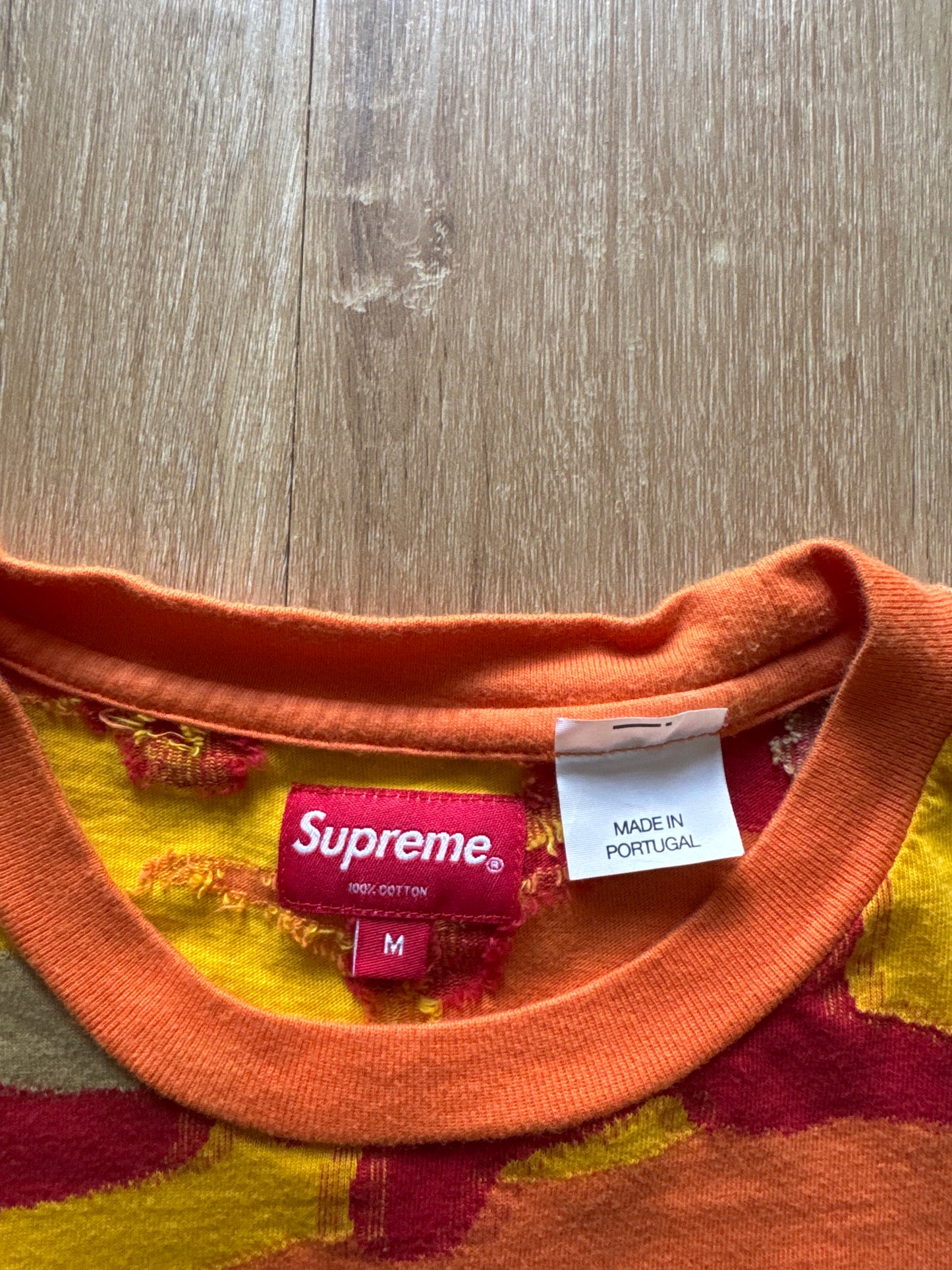 Supreme Intarsia Camo S/S Orange Camo Tee