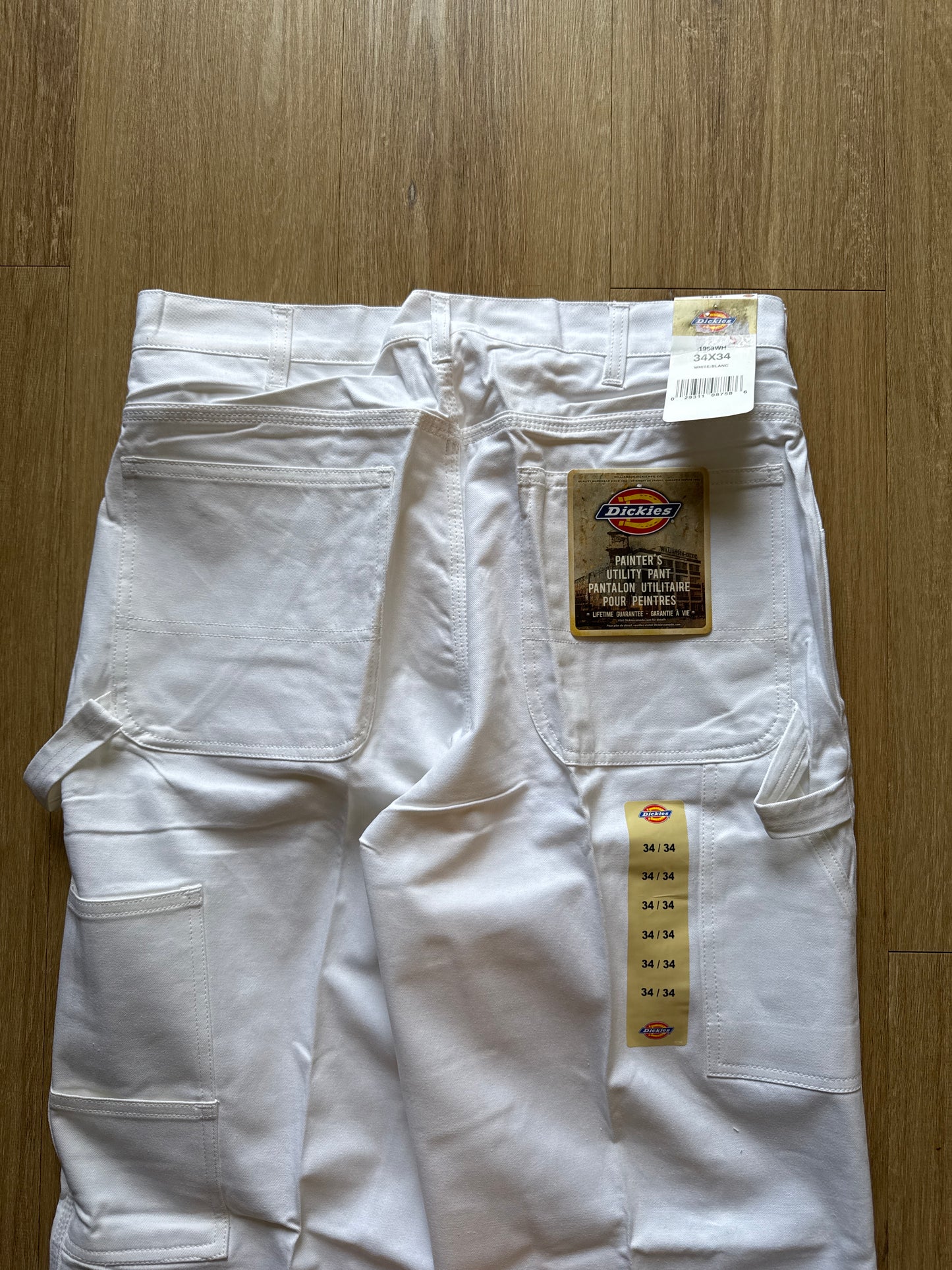 Vintage Dickies Relaxed Fit Straight Leg White Painters Carpenter Pants