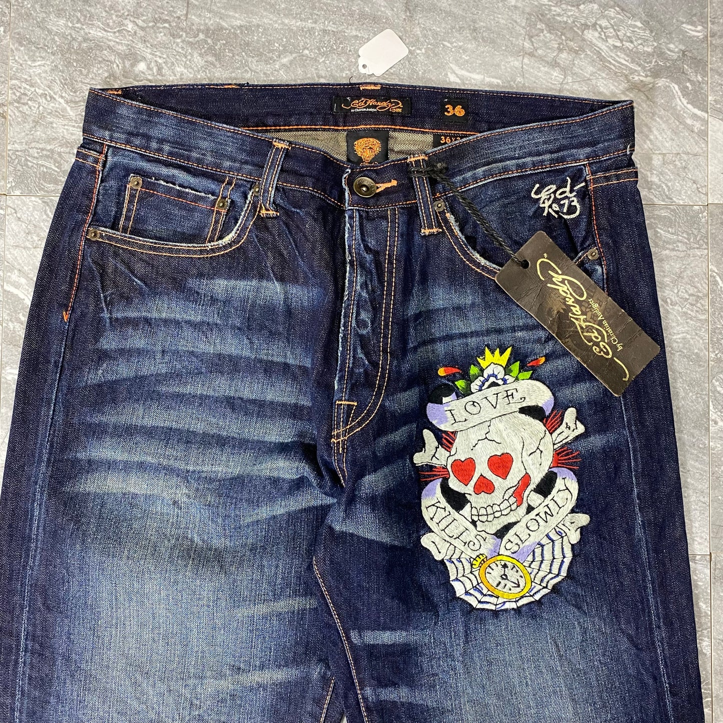 Vintage Ed Hardy Skull Love Kills Slowly