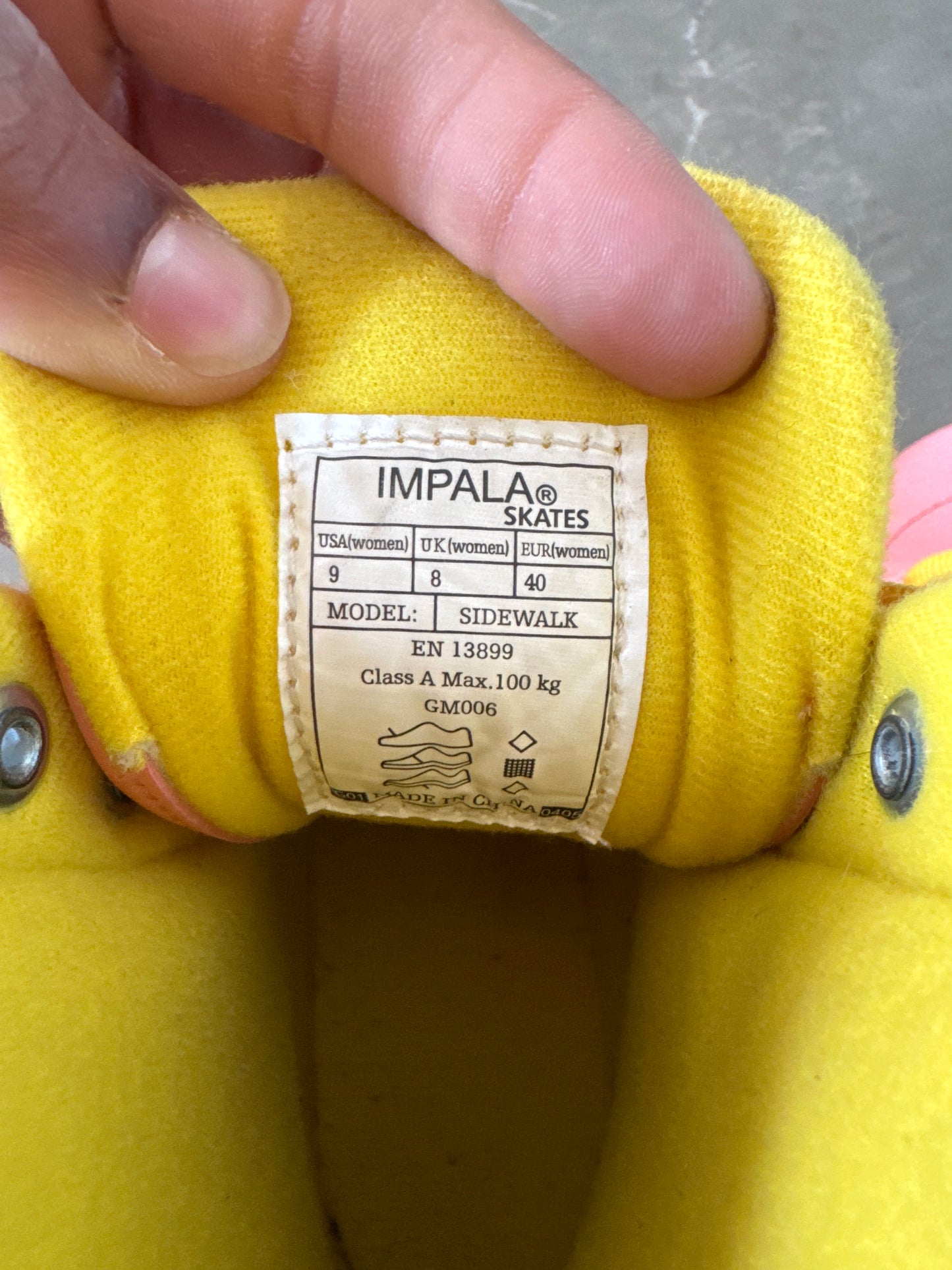 Impala Sidewalk Quad Women’s Roller Skates Vegan Leather Pink Yellow