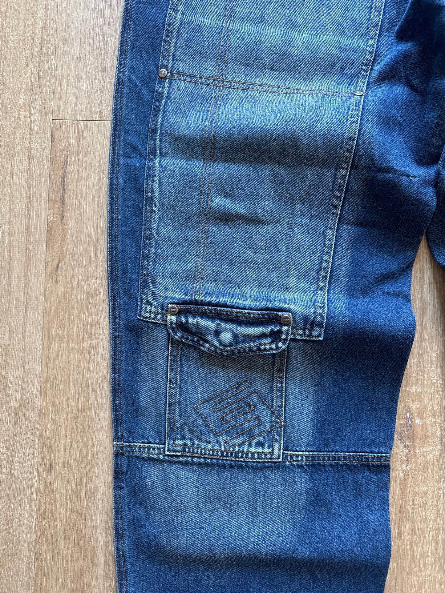 Vintage Culture Jeans Double Knee Pocket Denim Jeans