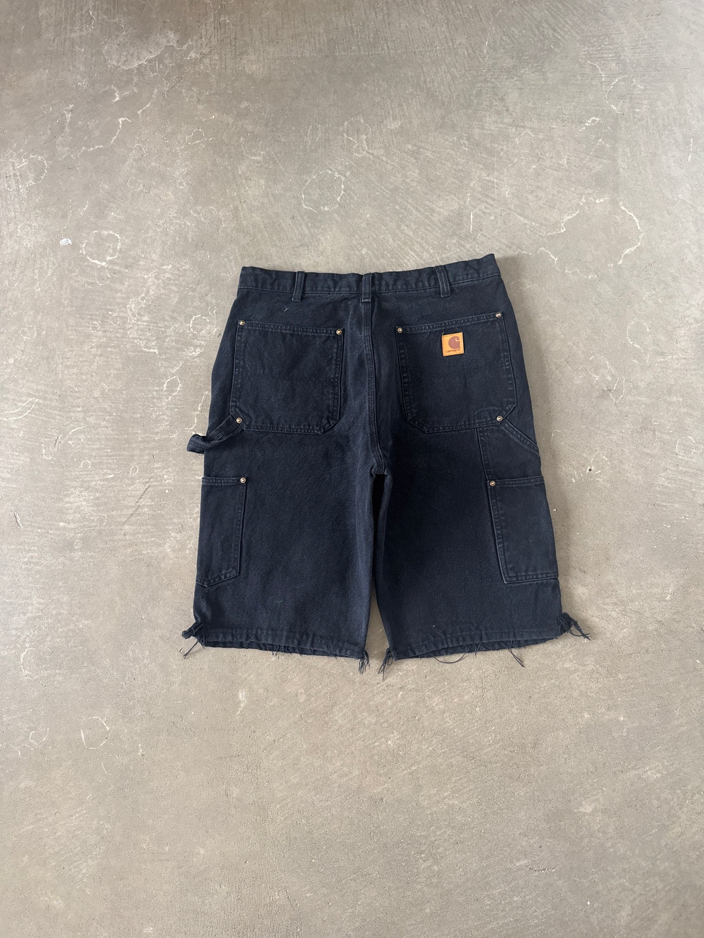 Vintage Carhartt Distressed Black Double Knee Shorts