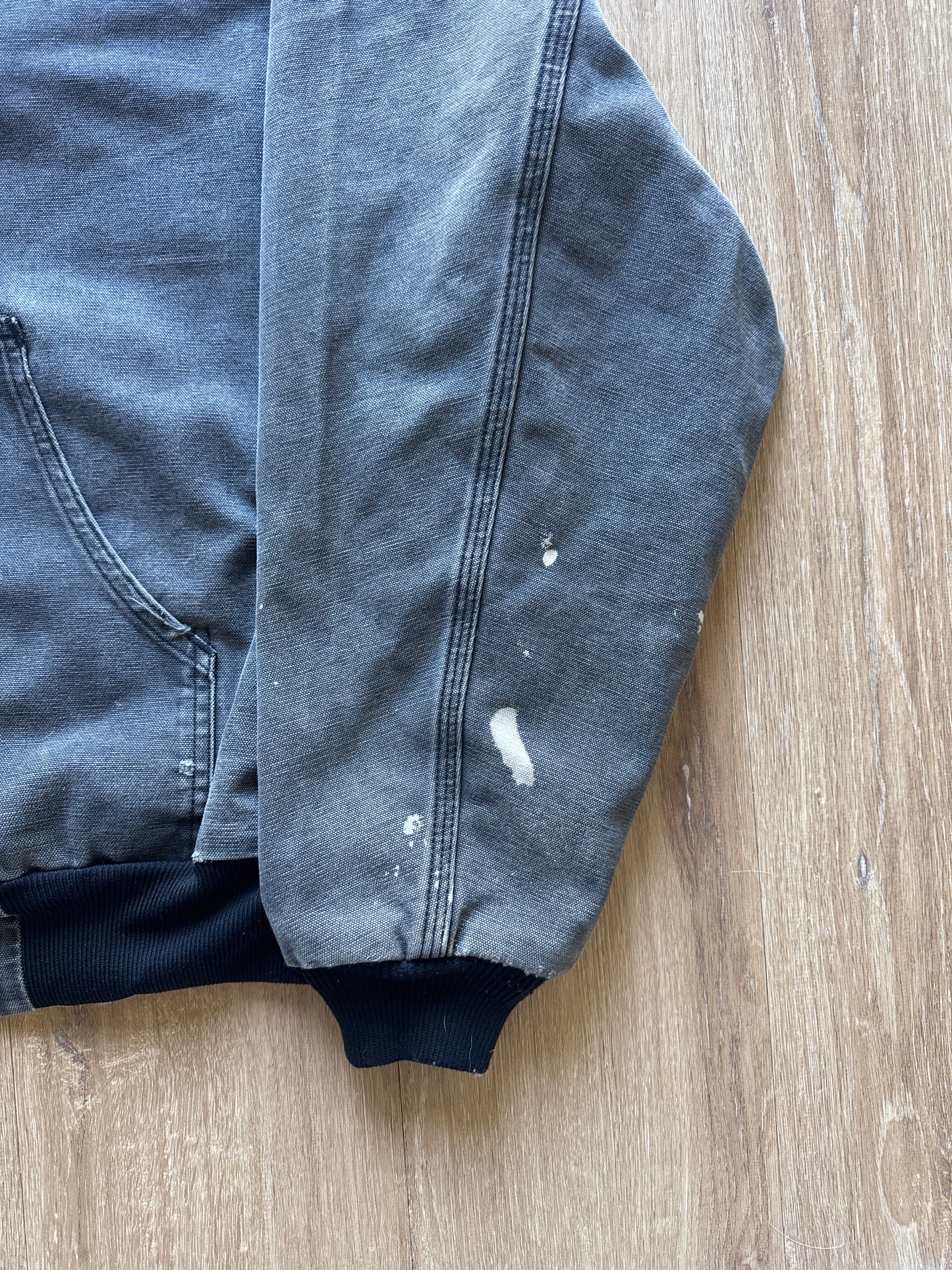 Vintage Carhartt Black Sun Faded Hooded Jacket