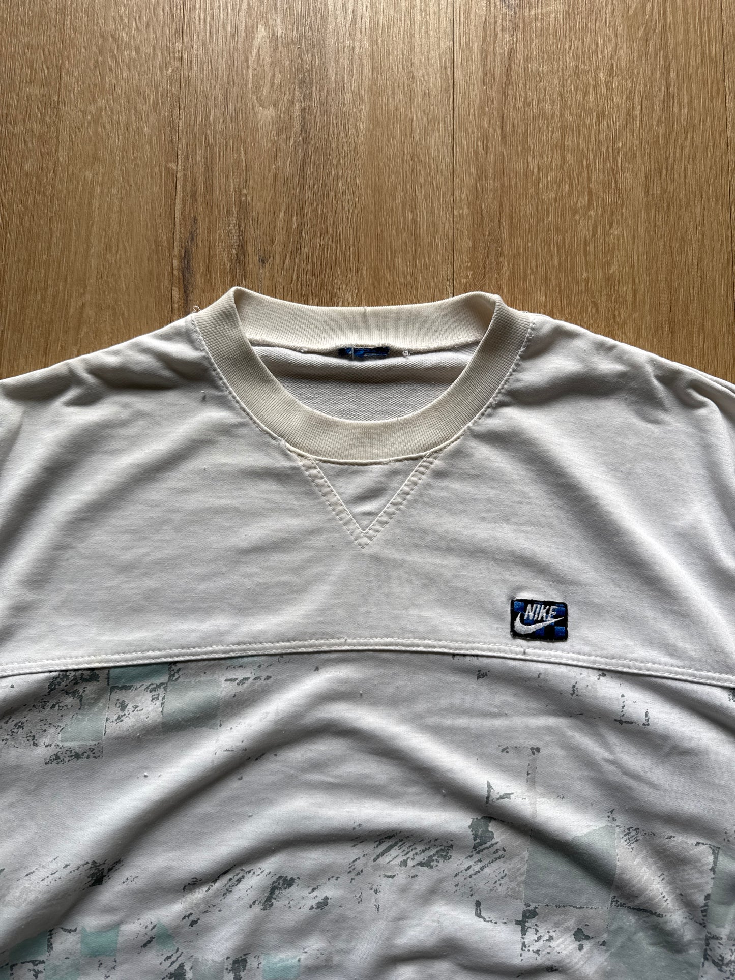 Vintage 80s Nike John McEnroe Agassi Checkerboard Challenge Court Tennis Sweatshirt