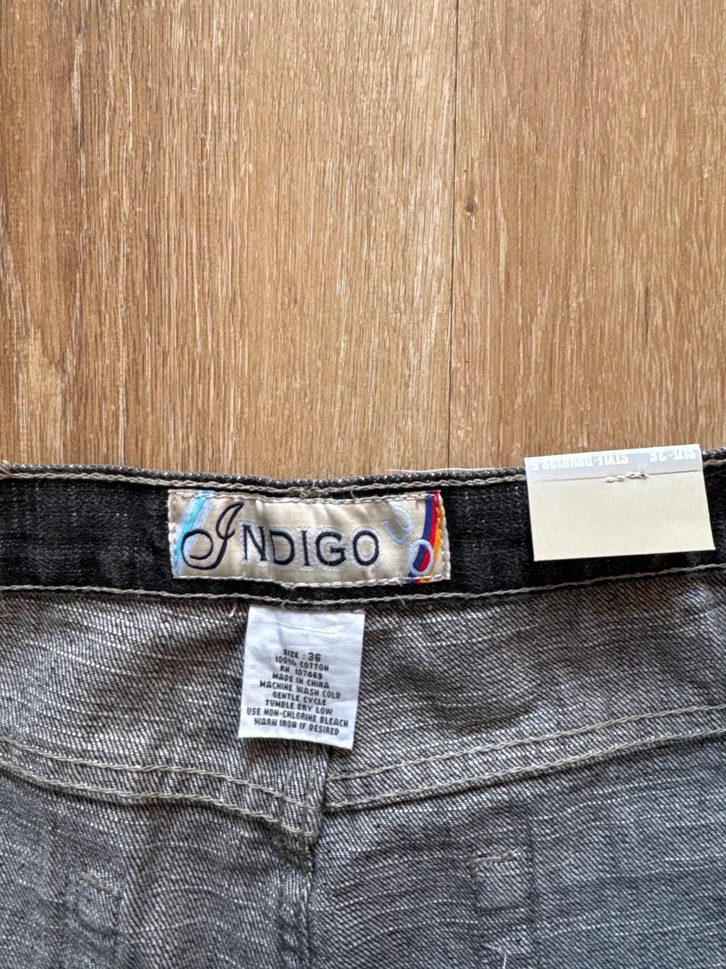 Y2K Indigo 30 Baggy Faded Denim Jort Shorts