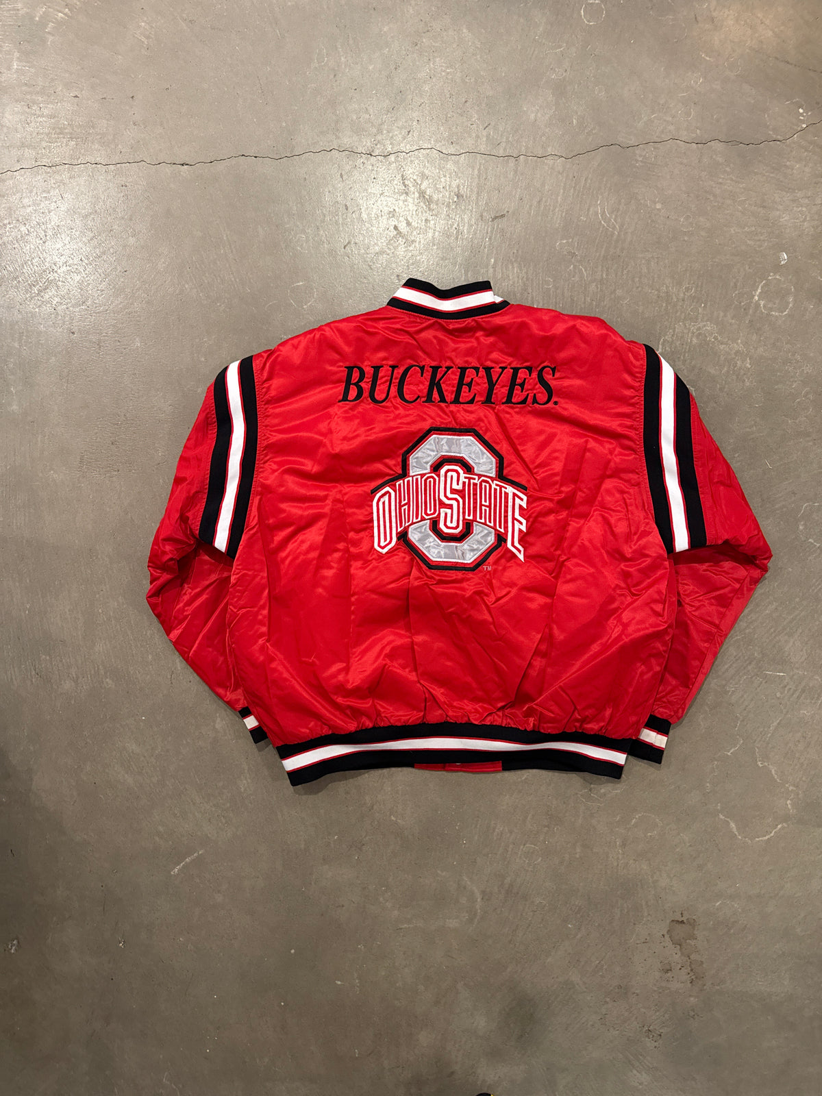 Vintage Ohio State Buckeyes Satin Bomber Jacket