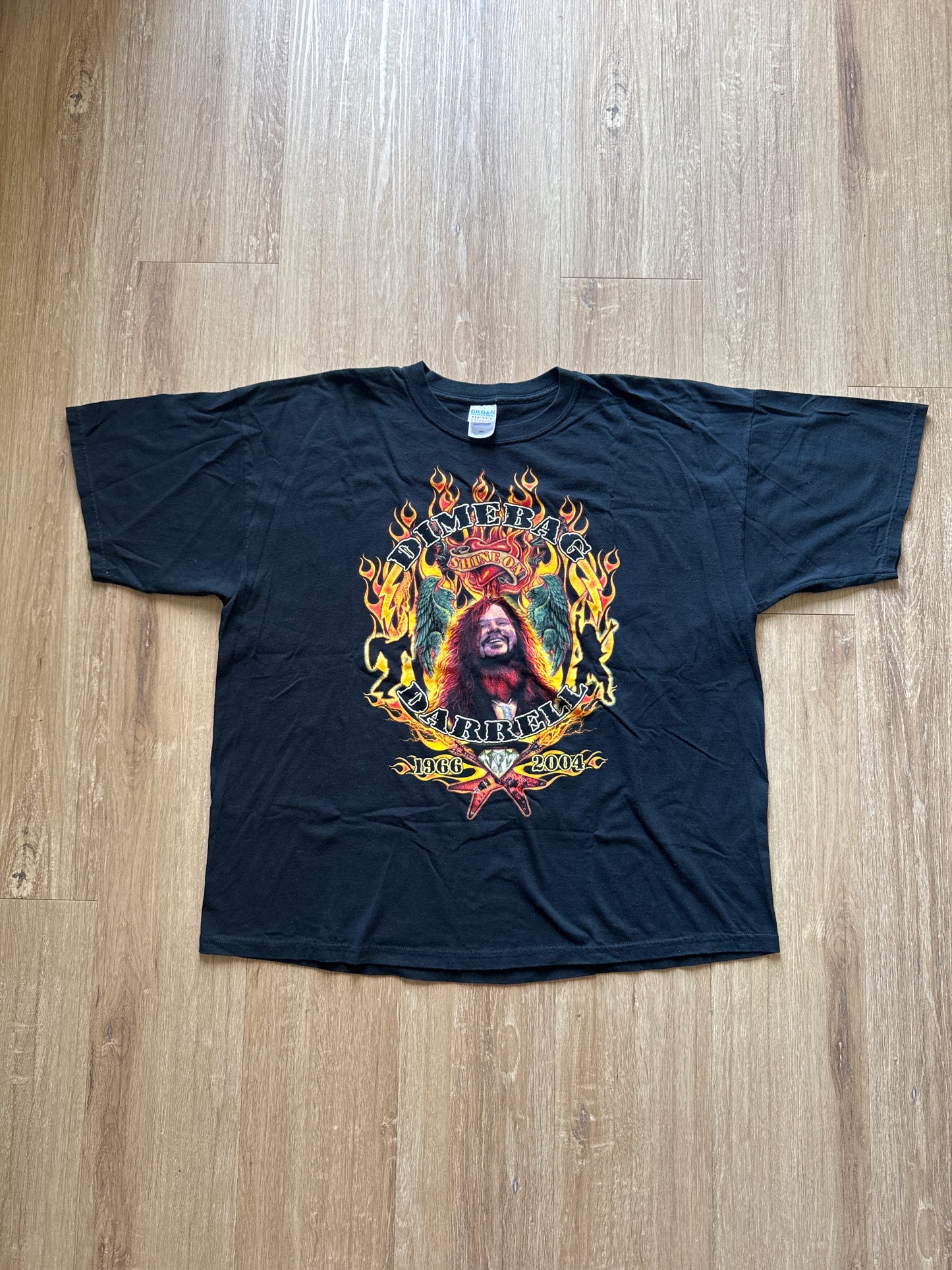 Vintage 2004 Darrell Dimebag Rest Un Peace Memorial Band Tee