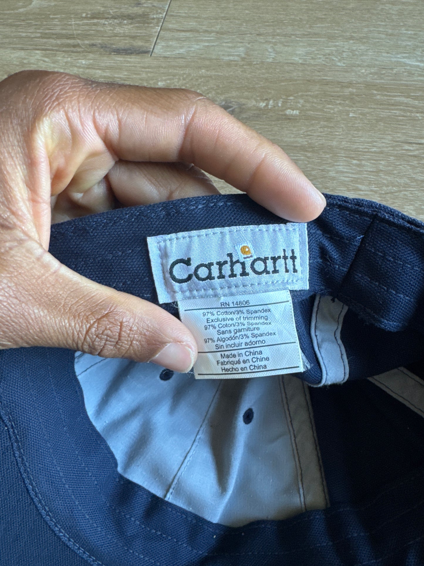 Vintage Carhartt Navy Fitted Hat