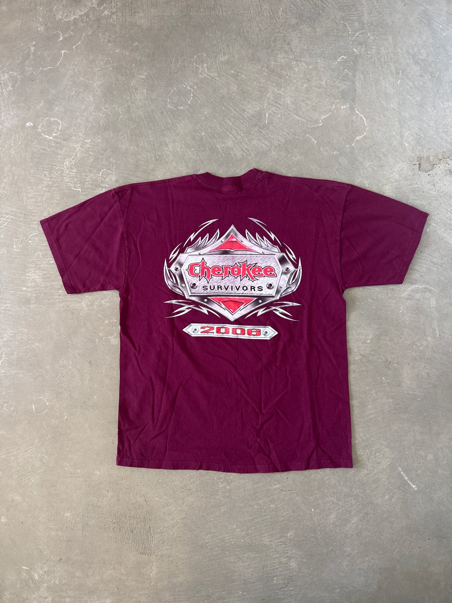 2006 Who Let The Hogs Out Cherokee Survivors Tee