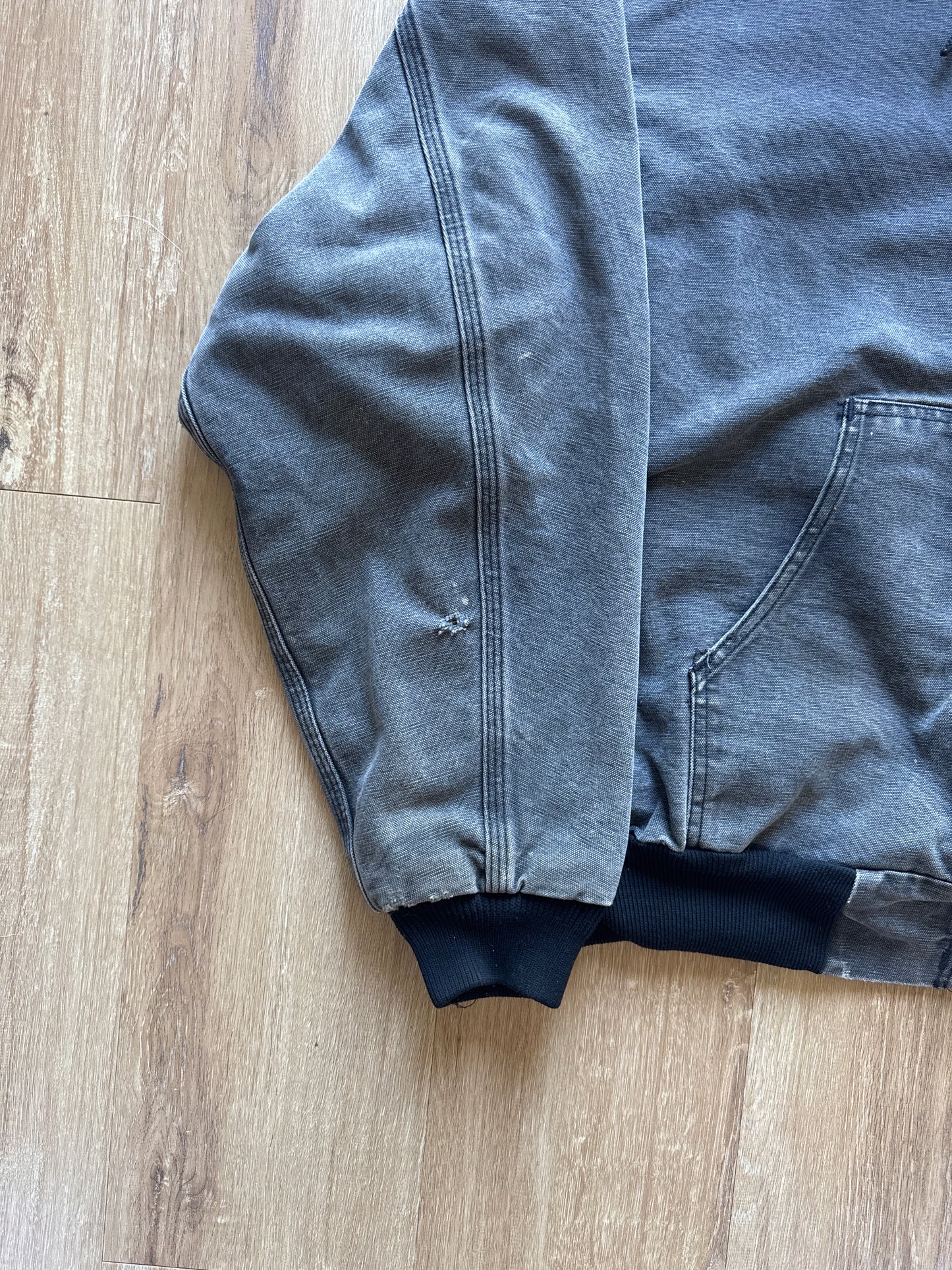 Vintage Carhartt Black Sun Faded Hooded Jacket