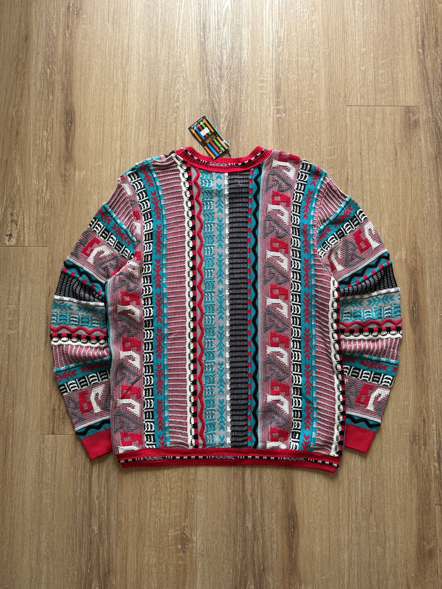 Vintage 90s Coogi Style Steven Land Chain Knit Sweater