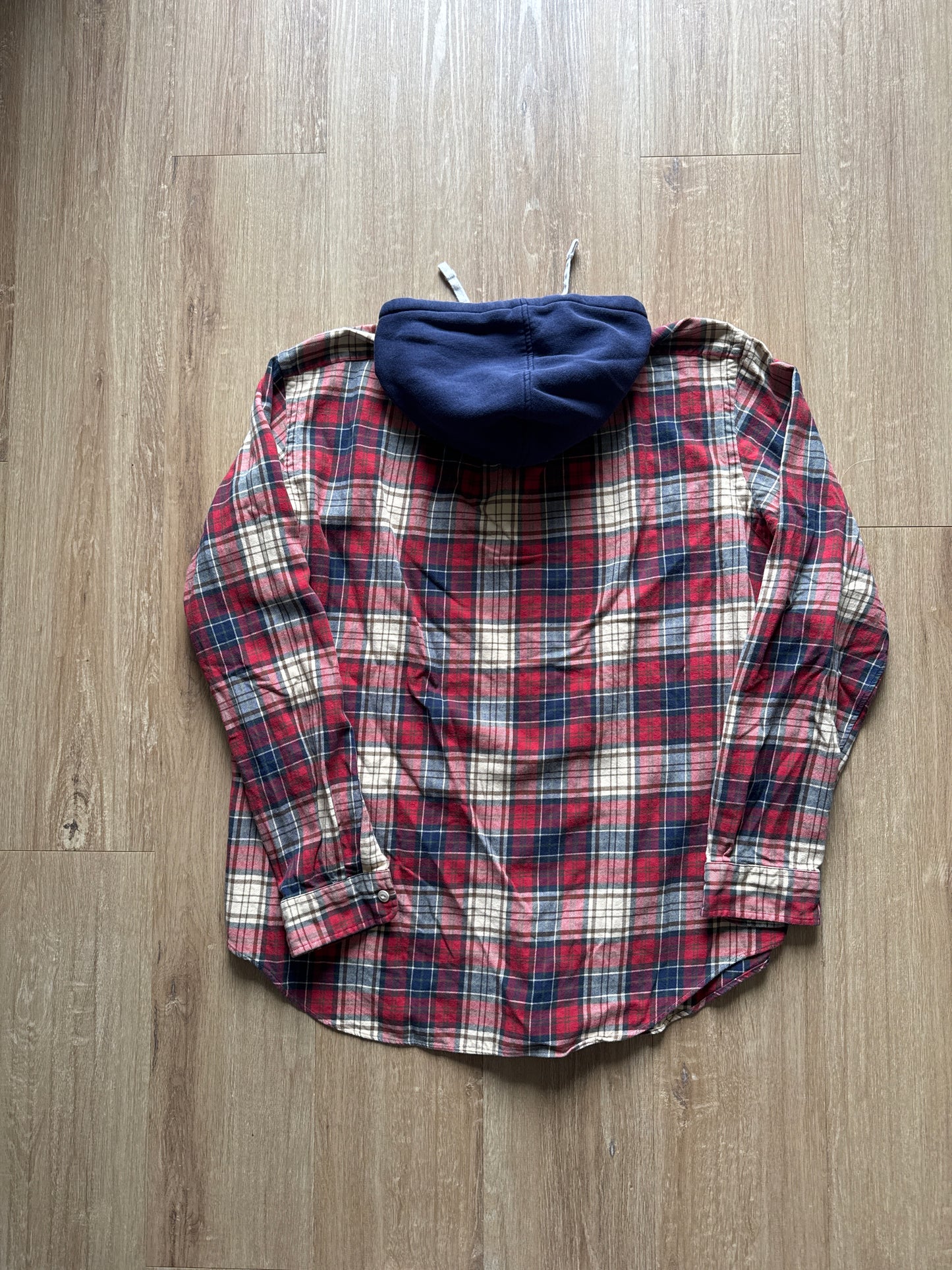 Vintage Polo Ralph Lauren Hooded Cotton Flannel Plaid Button Up