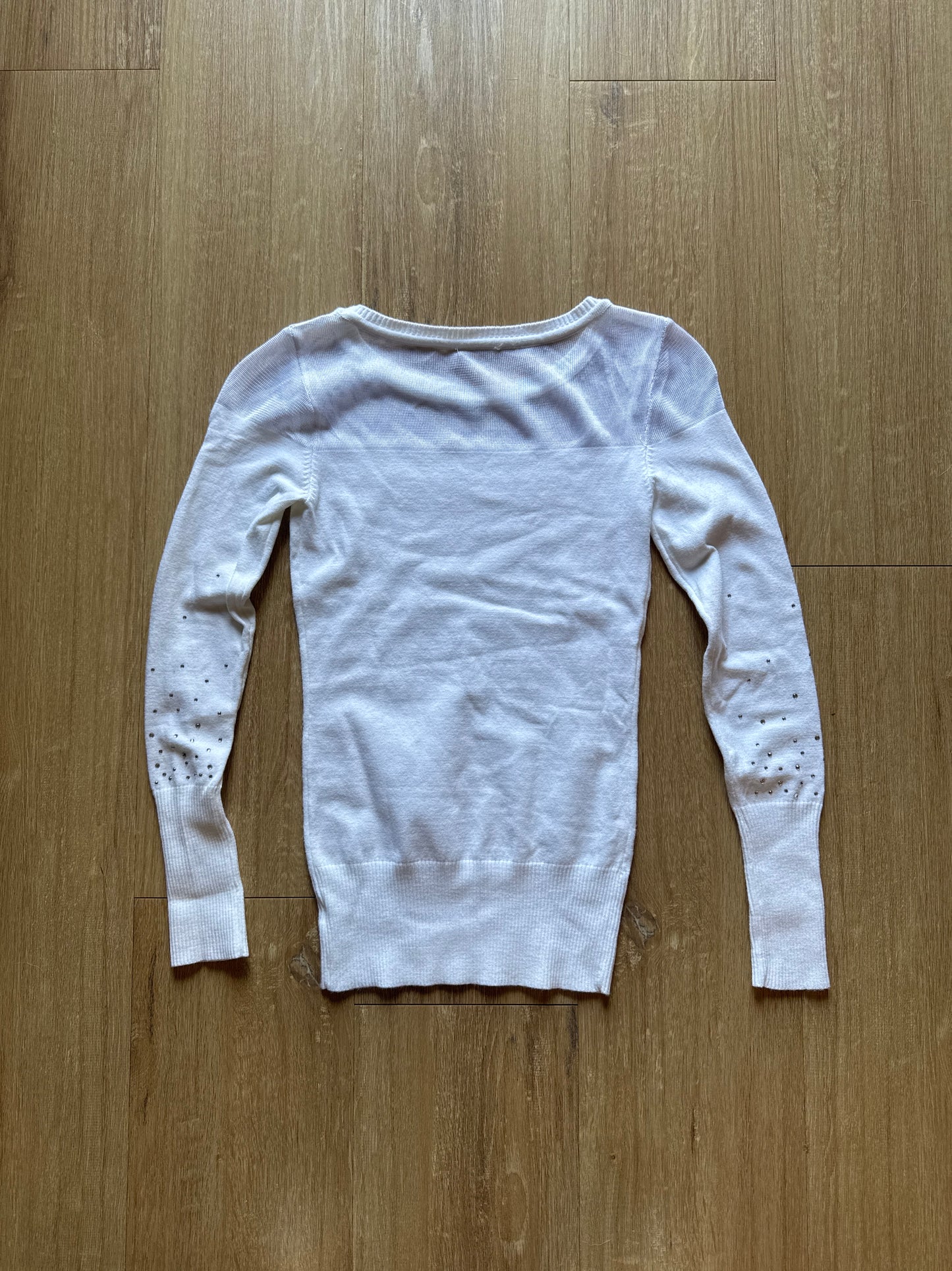 Y2K Women’s Bebe Bedazzled Logo Sweater