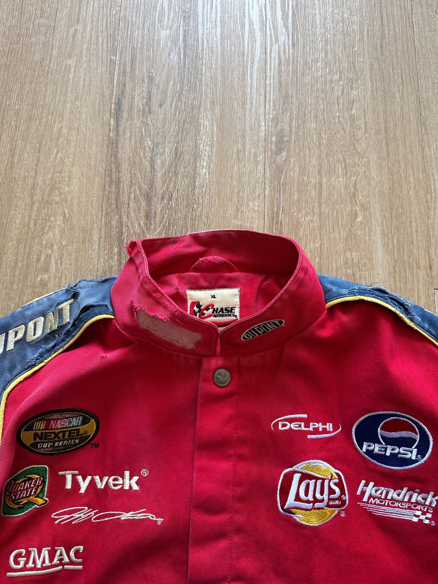 Vintage Nascar Jeff Gordon Du Pont Flame Racing Jacket