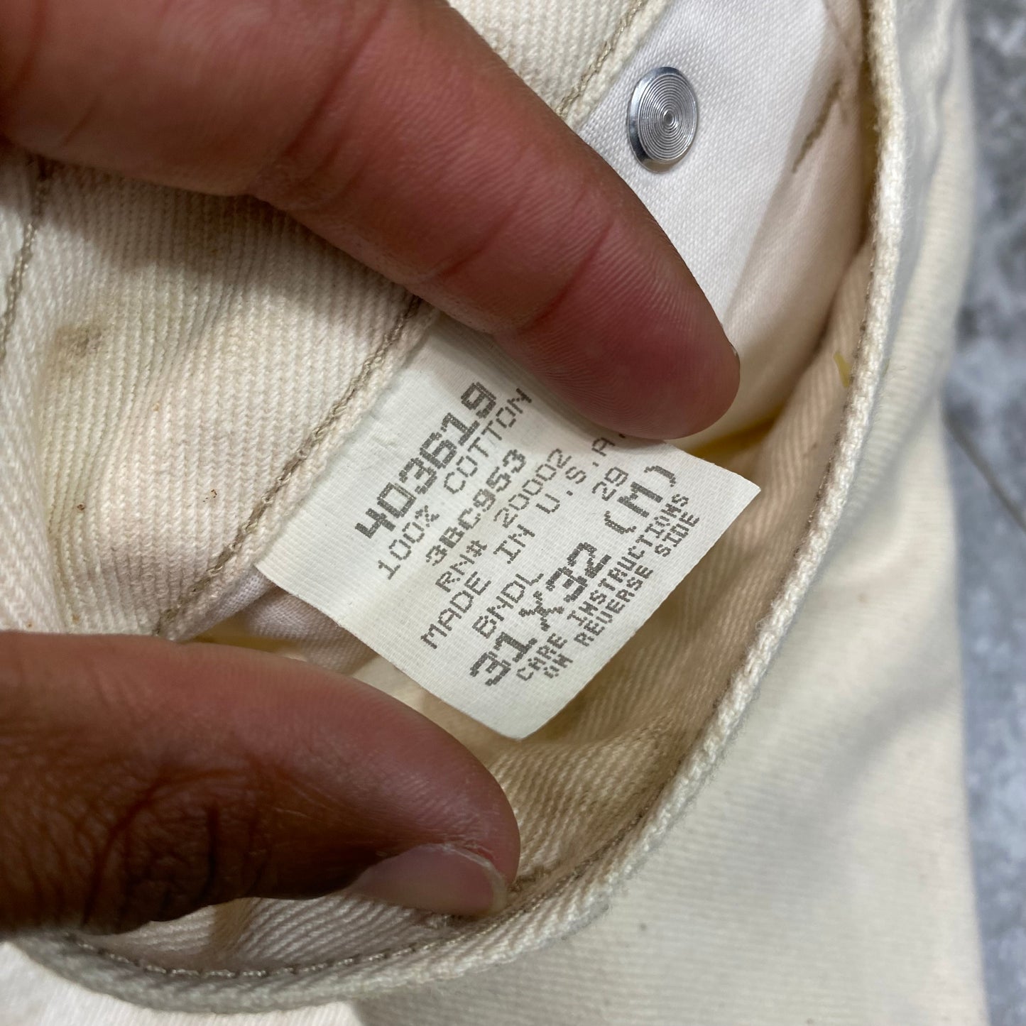 Vintage Boss Cream Carpenter Pants