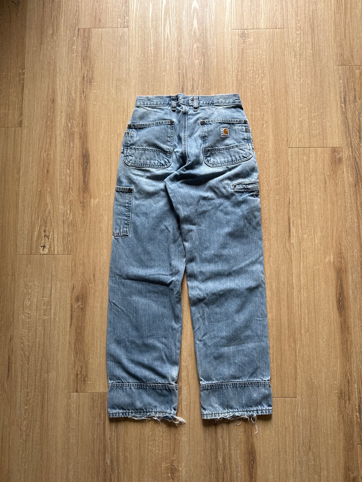 Vintage Carhartt Blue Denim Double Knee Pants