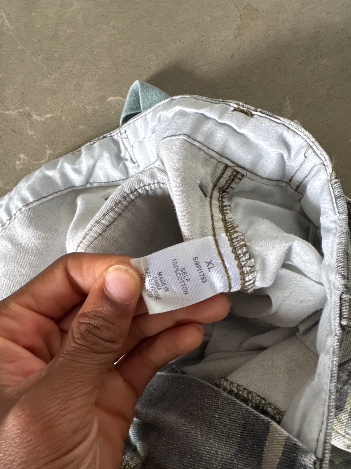 Vintage Distressed Camo Cargo Short