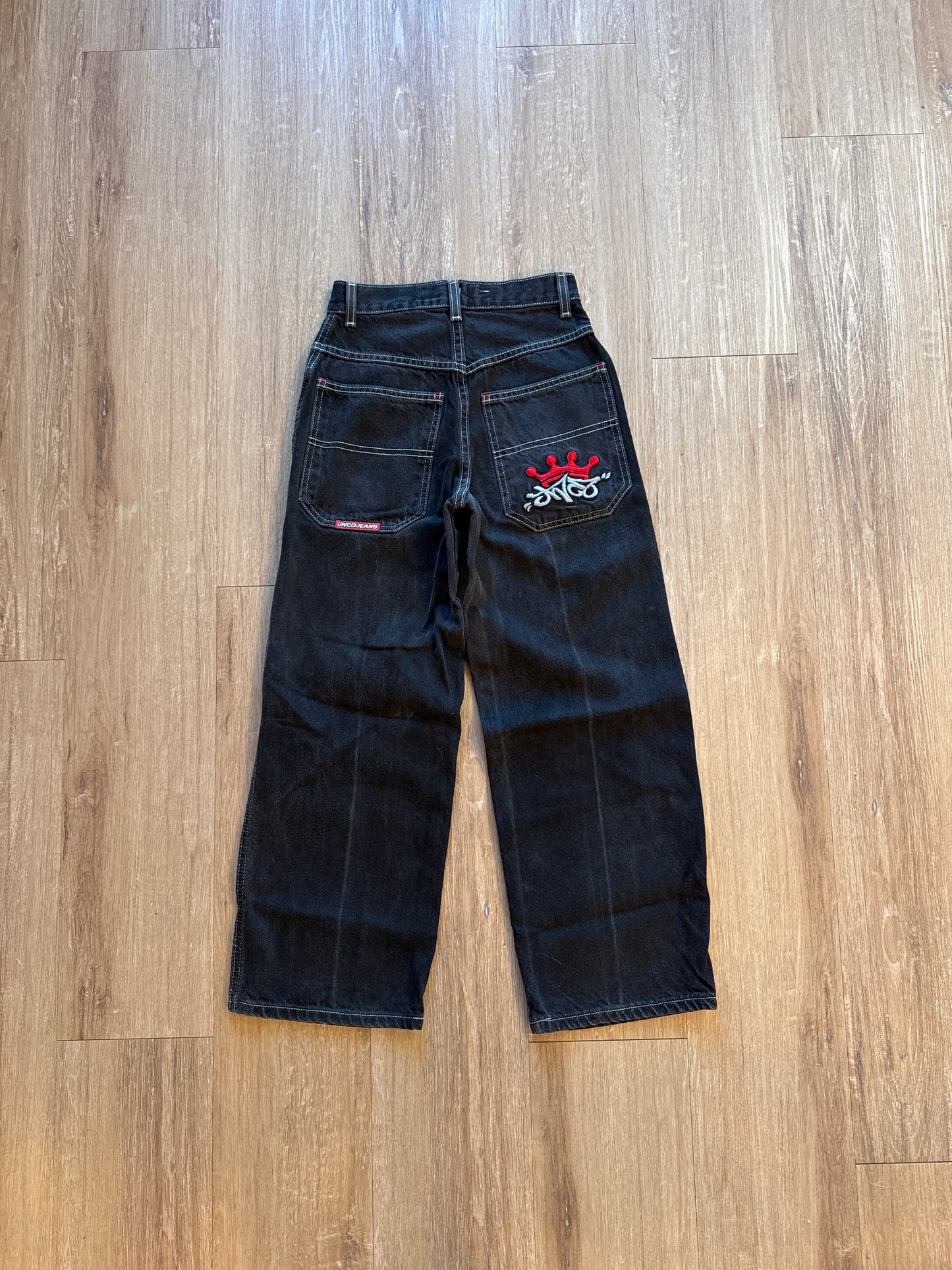 Youth Y2K Jnco Red Crown Denim Jeans