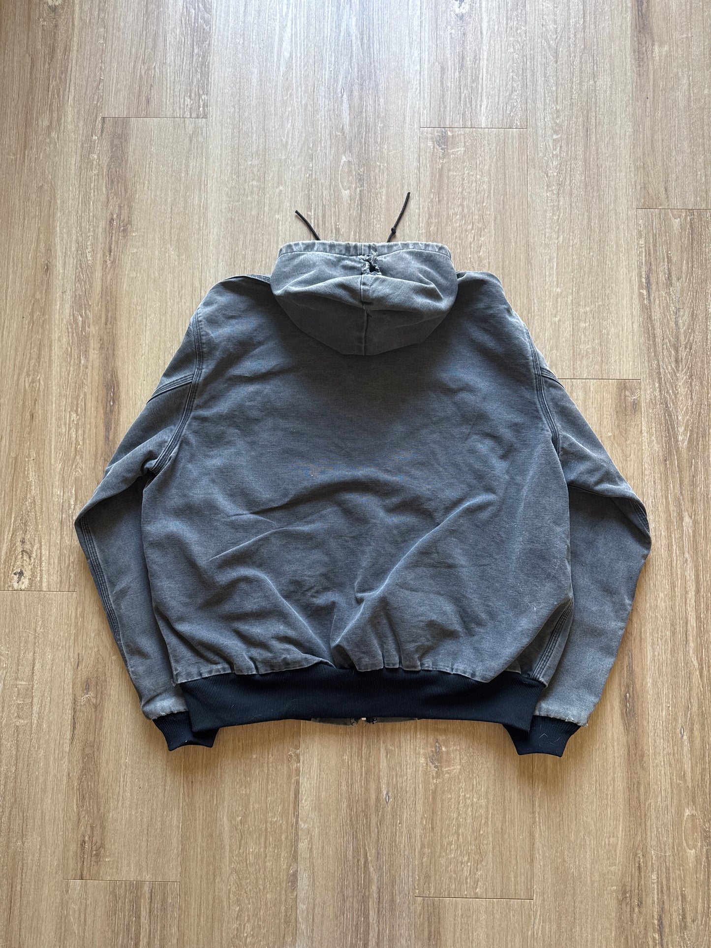 Vintage Carhartt Black Sun Faded Hooded Jacket