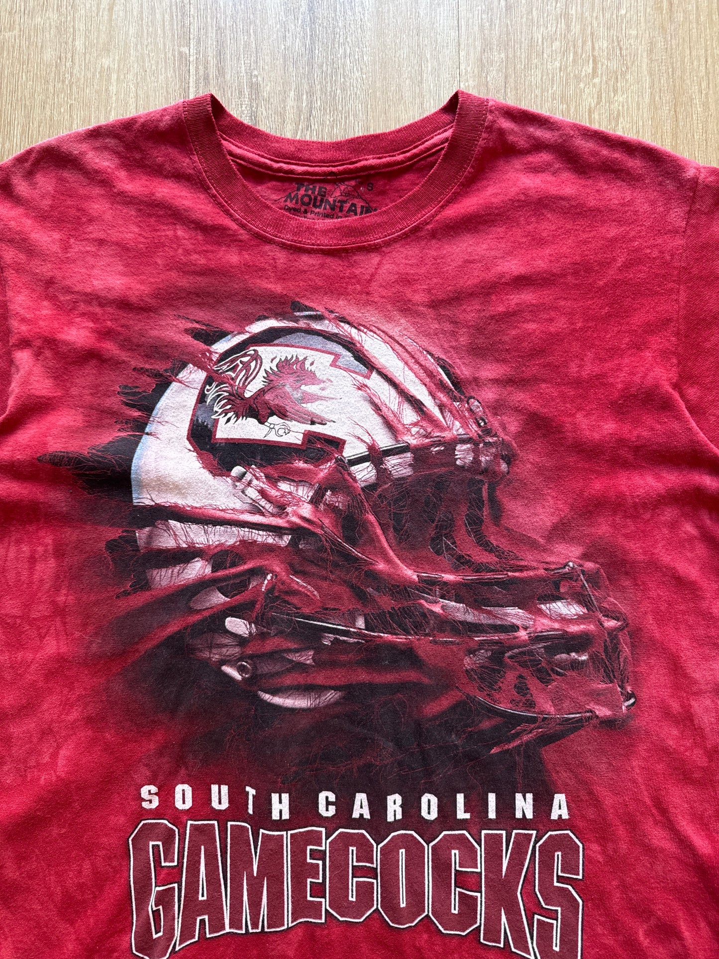 The Mountain University Of South Carolina Gamecocks Helmet Tie Dye Tee
