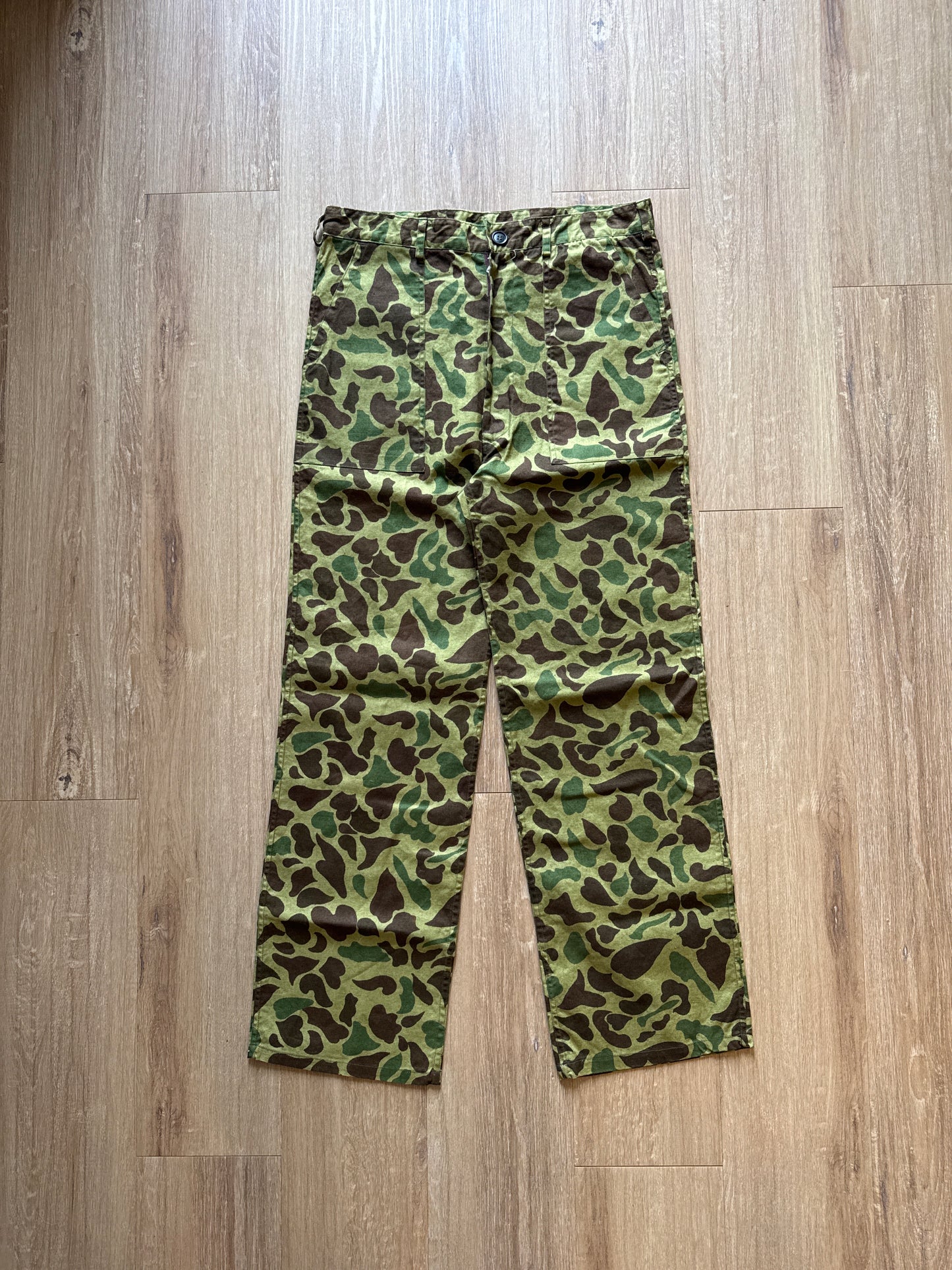 Vintage Duck Camo Military Trousers Pants