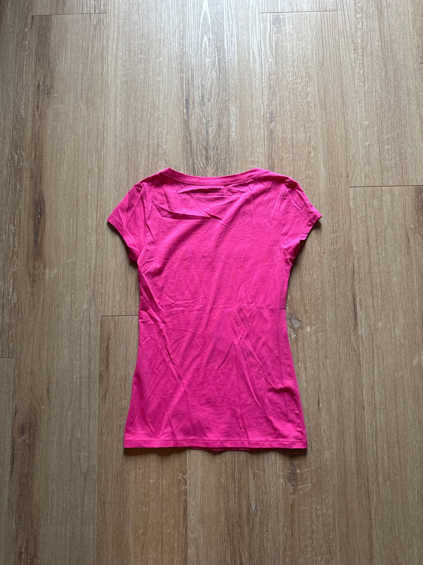 Y2K Women’s Bebe Bedazzled Logo Pink Tee