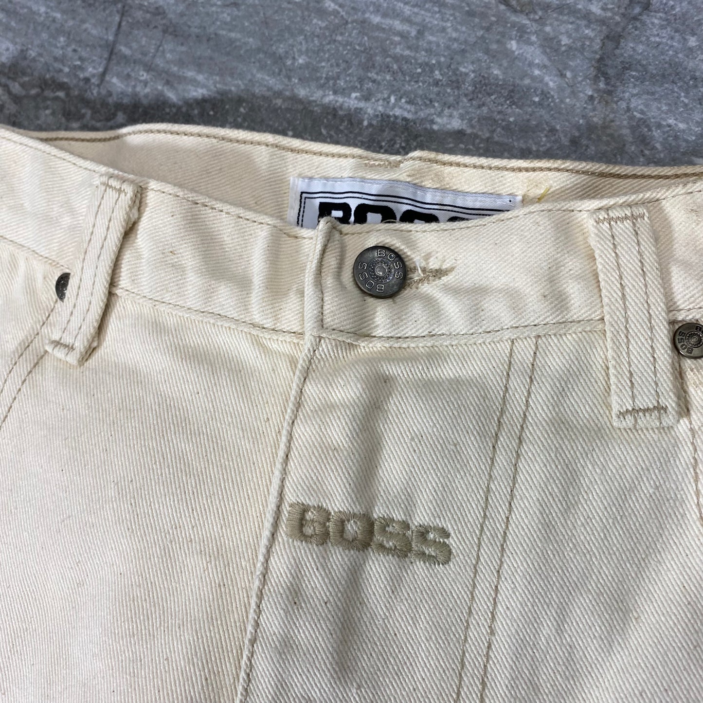 Vintage Boss Cream Carpenter Pants