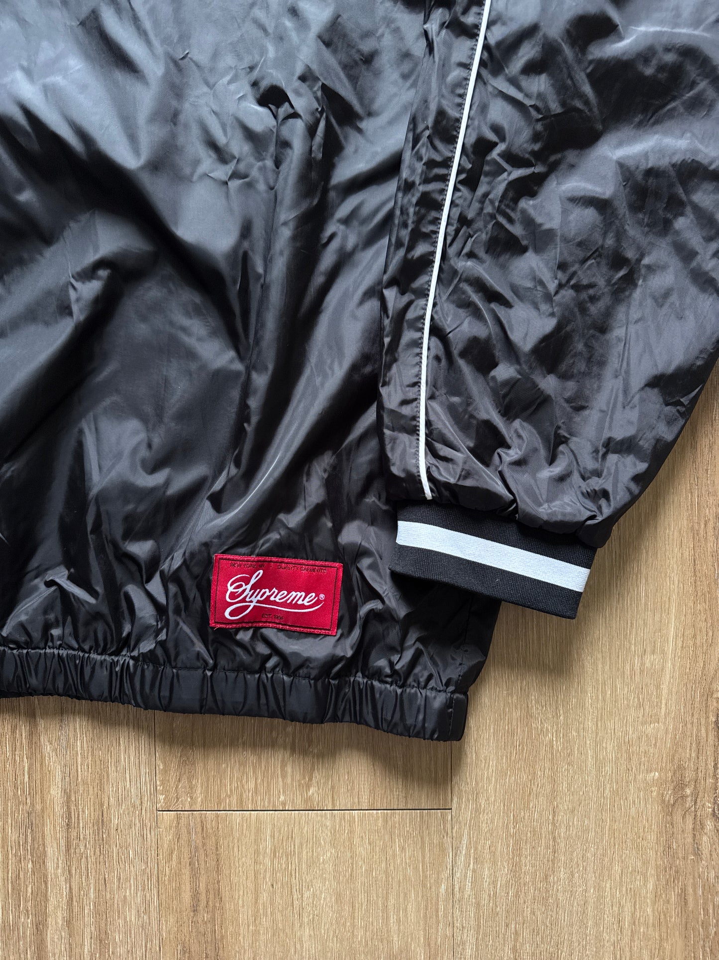 Supreme Hooded Warm Up Black Pullover