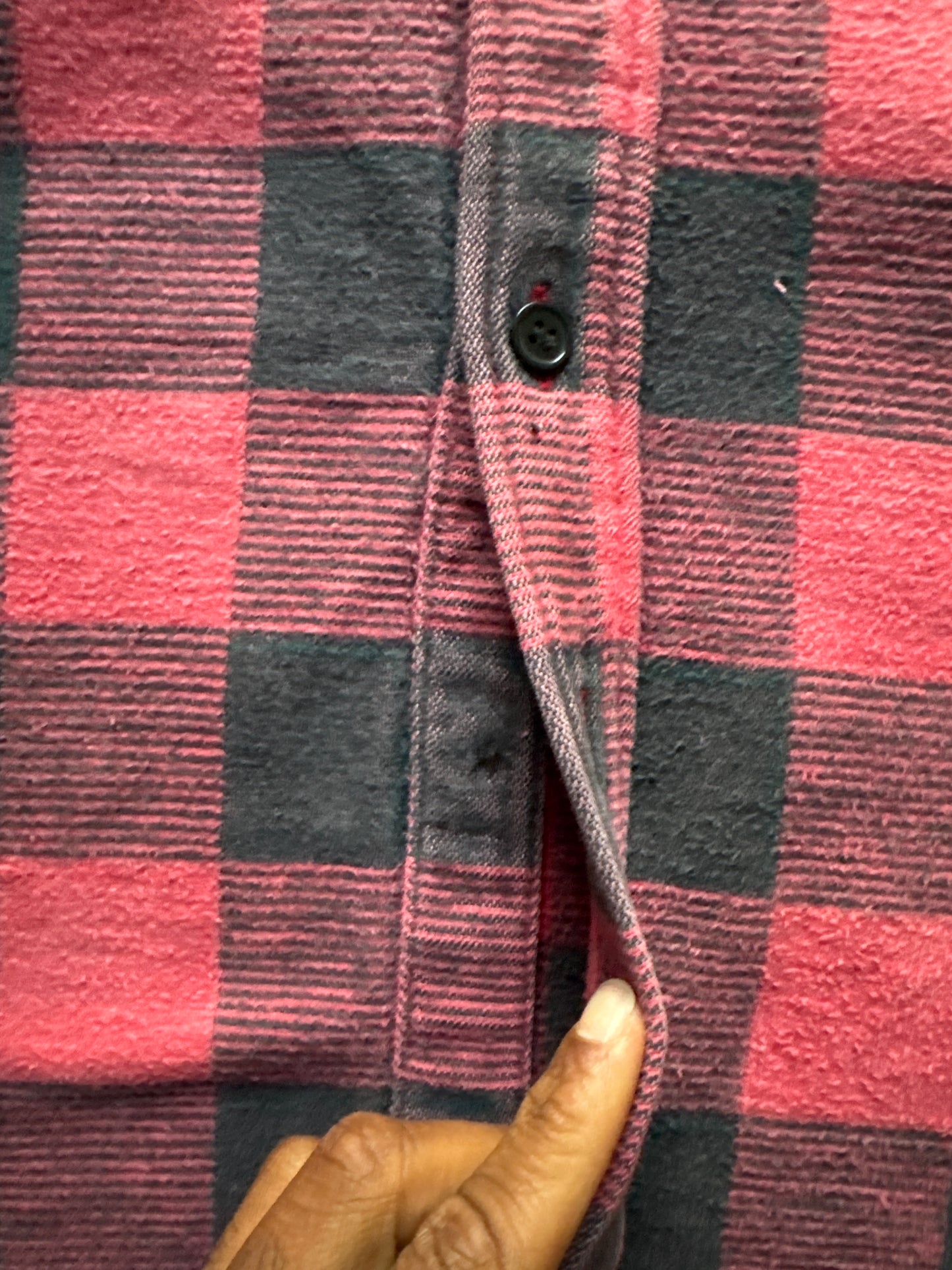 Vintage Timber Trailer Heavy Cotton Plaid Button Up Shirt