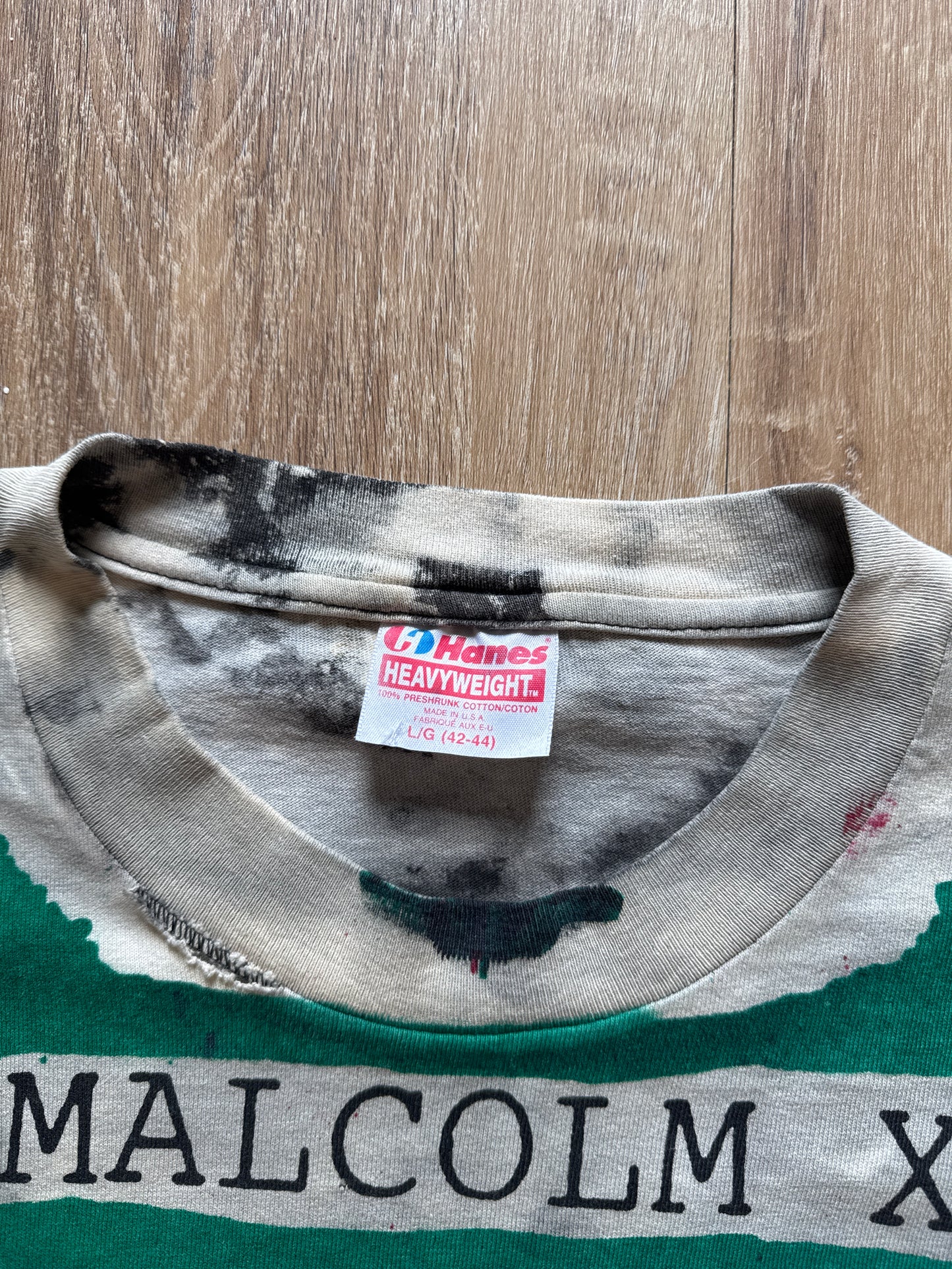 Vintage 90s Malcolm X Mosquito Head Thrashed Tee