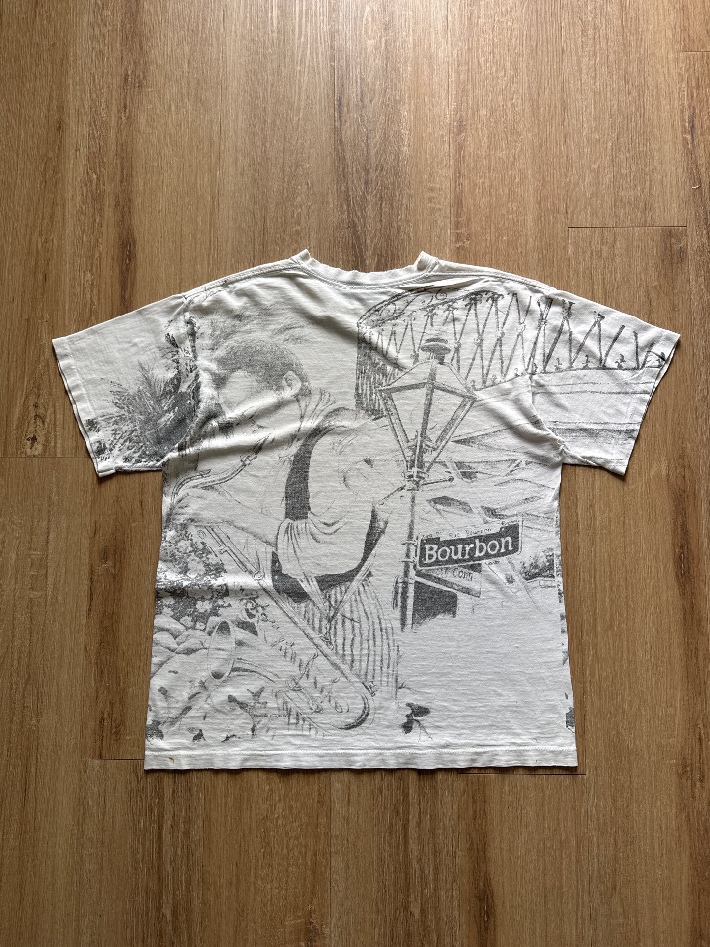 Vintage 90s Miles Davis New Orleans Jazz AOP Tee