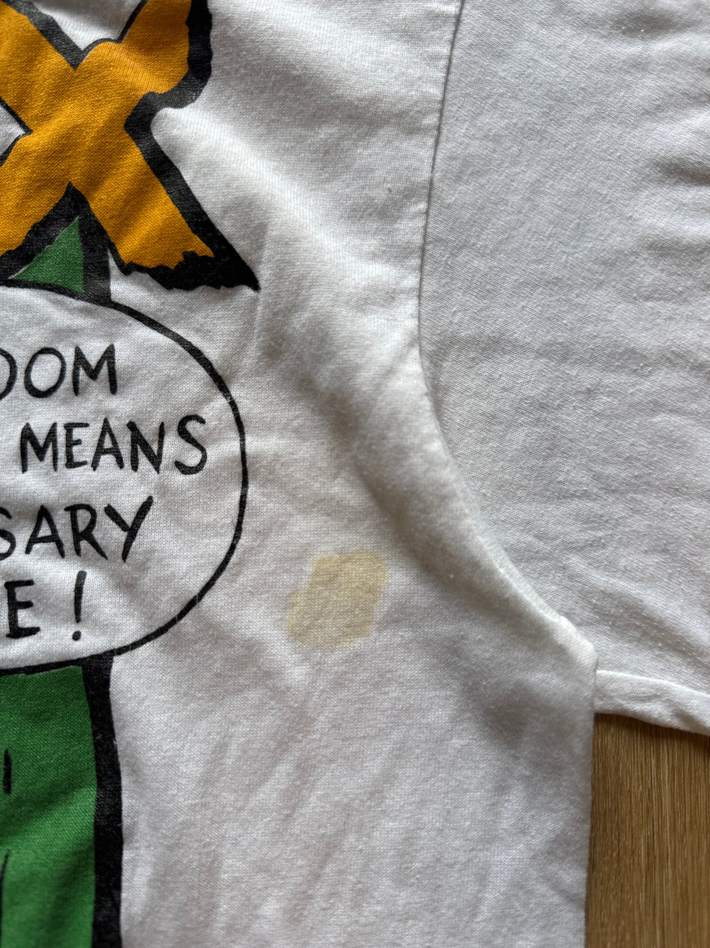 Vintage 90s Bart X Malcolm X Freedom By Any Means Necessary Dude No Sellout Tee