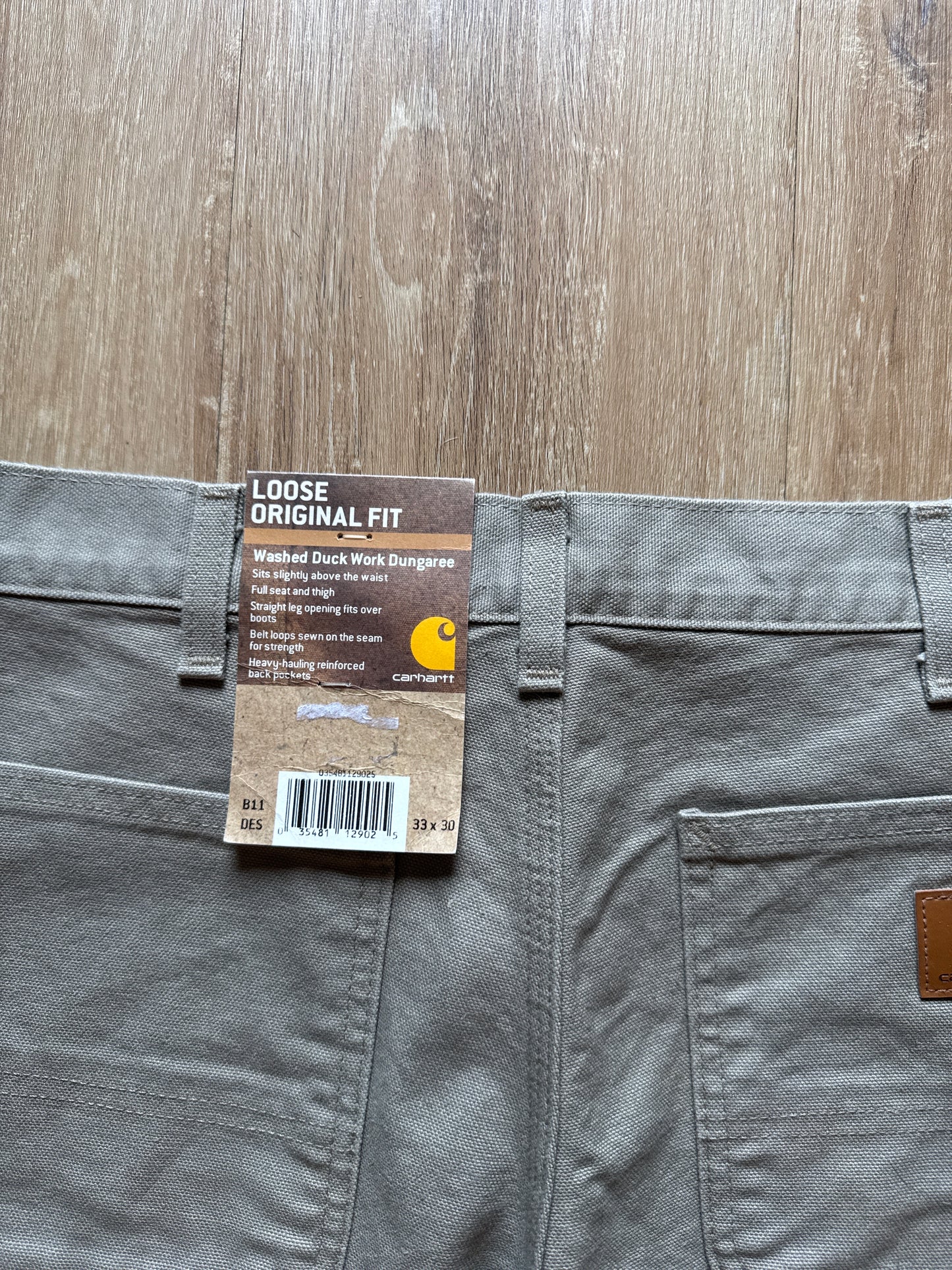 Carhartt Loose Original Washed Duck Work Dungaree Pants