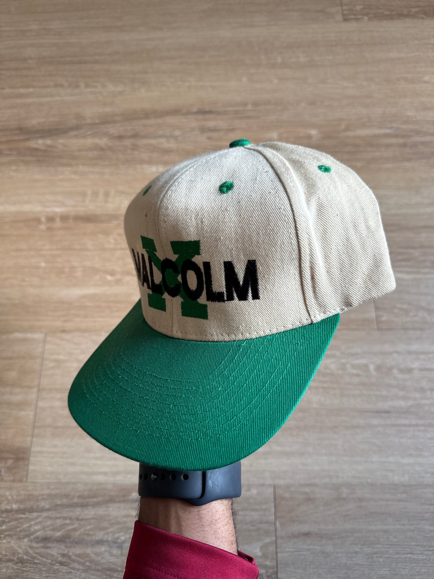 Vintage 90s Malcolm X Snapback Cap Hat