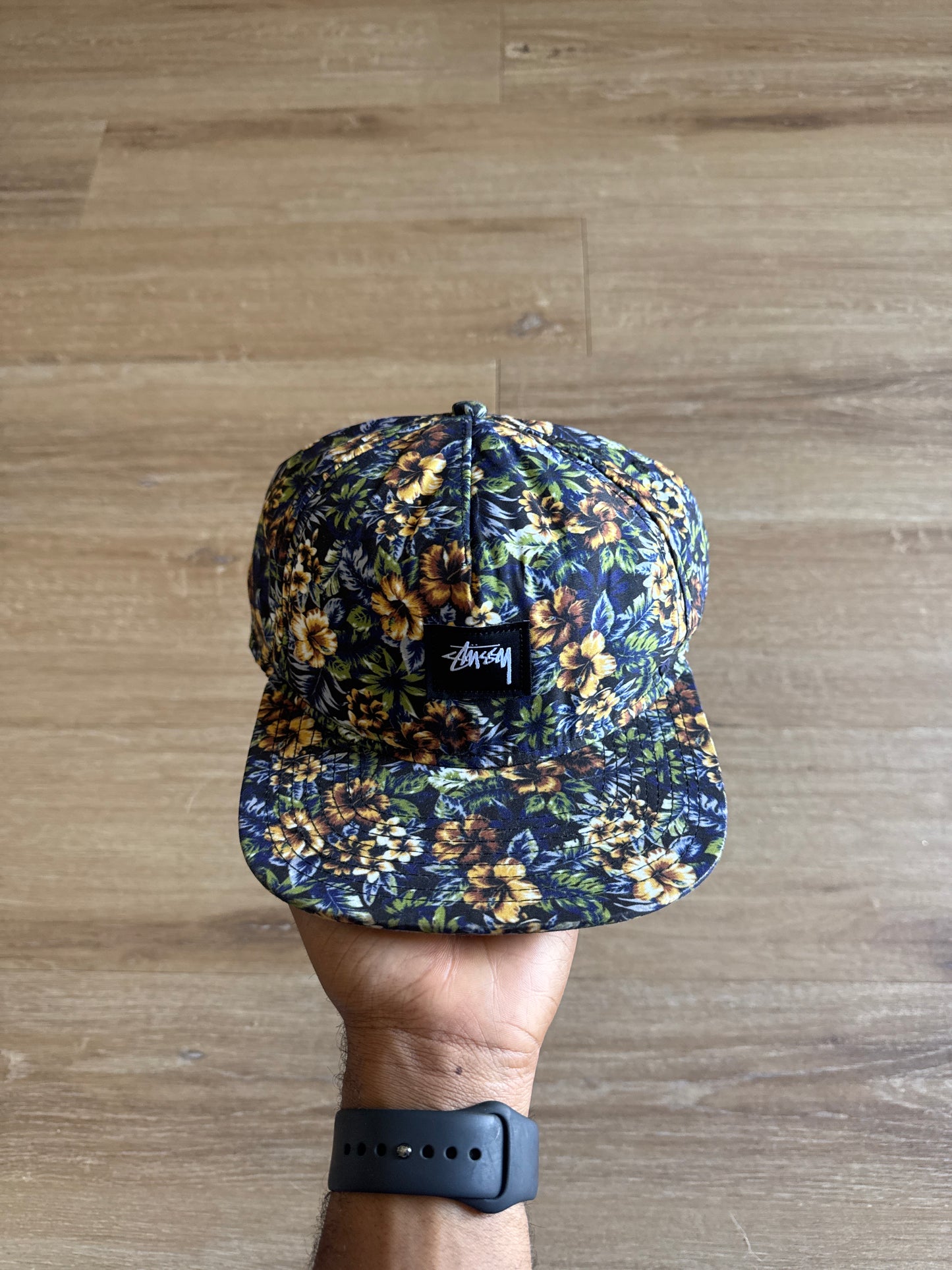 Stussy Island Floral Box Logo Snapback Hat