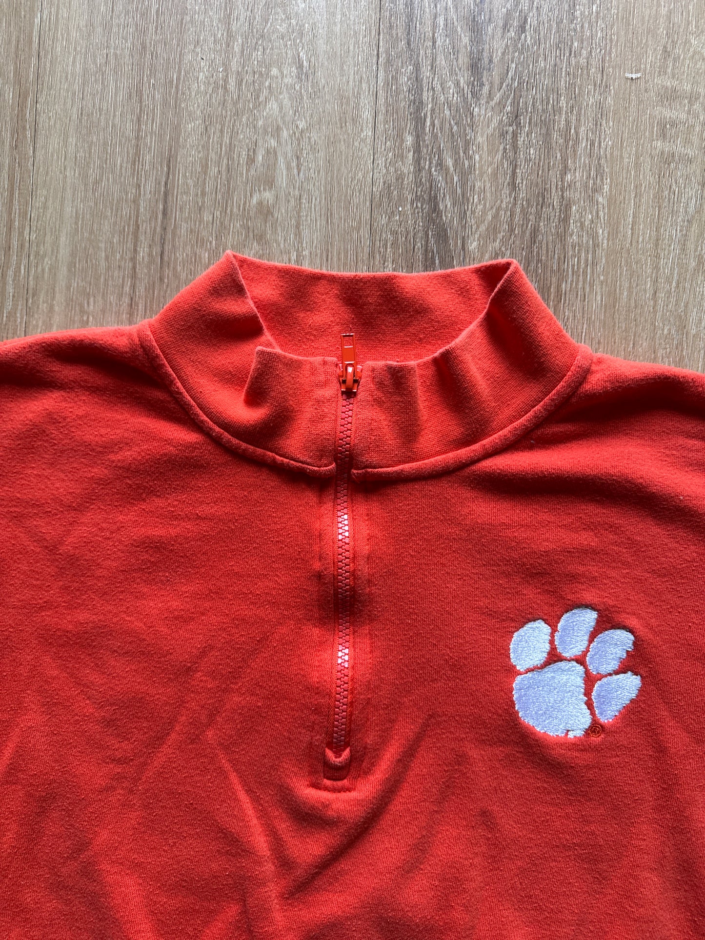 Vintage Colosseum University Of Clemson Tigers Half Zip Pullover