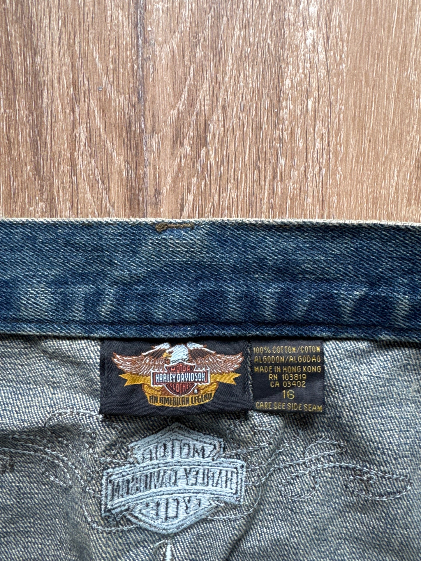 Vintage Y2K Women’s Harley Davidson Yoke Embroidered Denim Jean