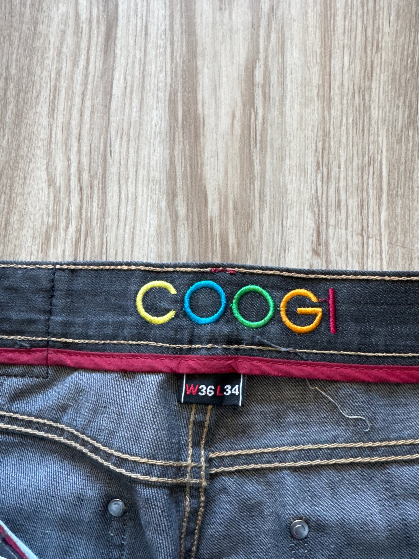 Vintage Y2K Coogi Australia Embroidered Denim Jean Pants