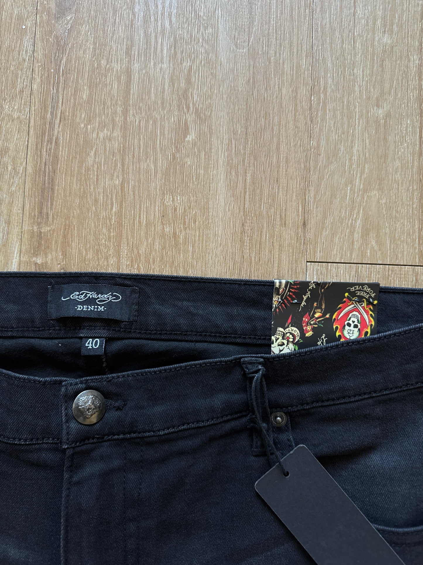 Ed Hardy Dagger Skull Black Denim Jeans