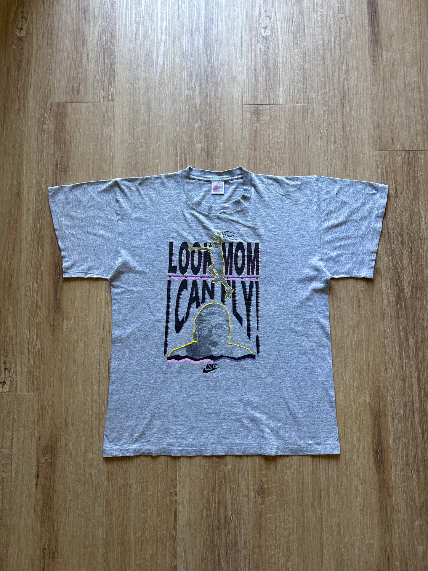 Vintage Nike Michael Jordan Spike Lee Look Mom I Can Fly Tee