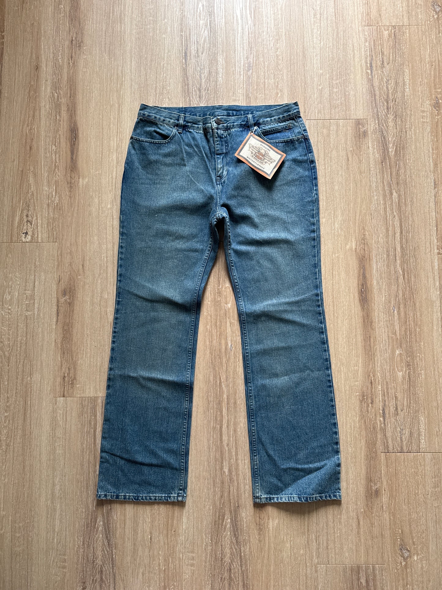 Vintage Y2K Women’s Harley Davidson Yoke Embroidered Denim Jean