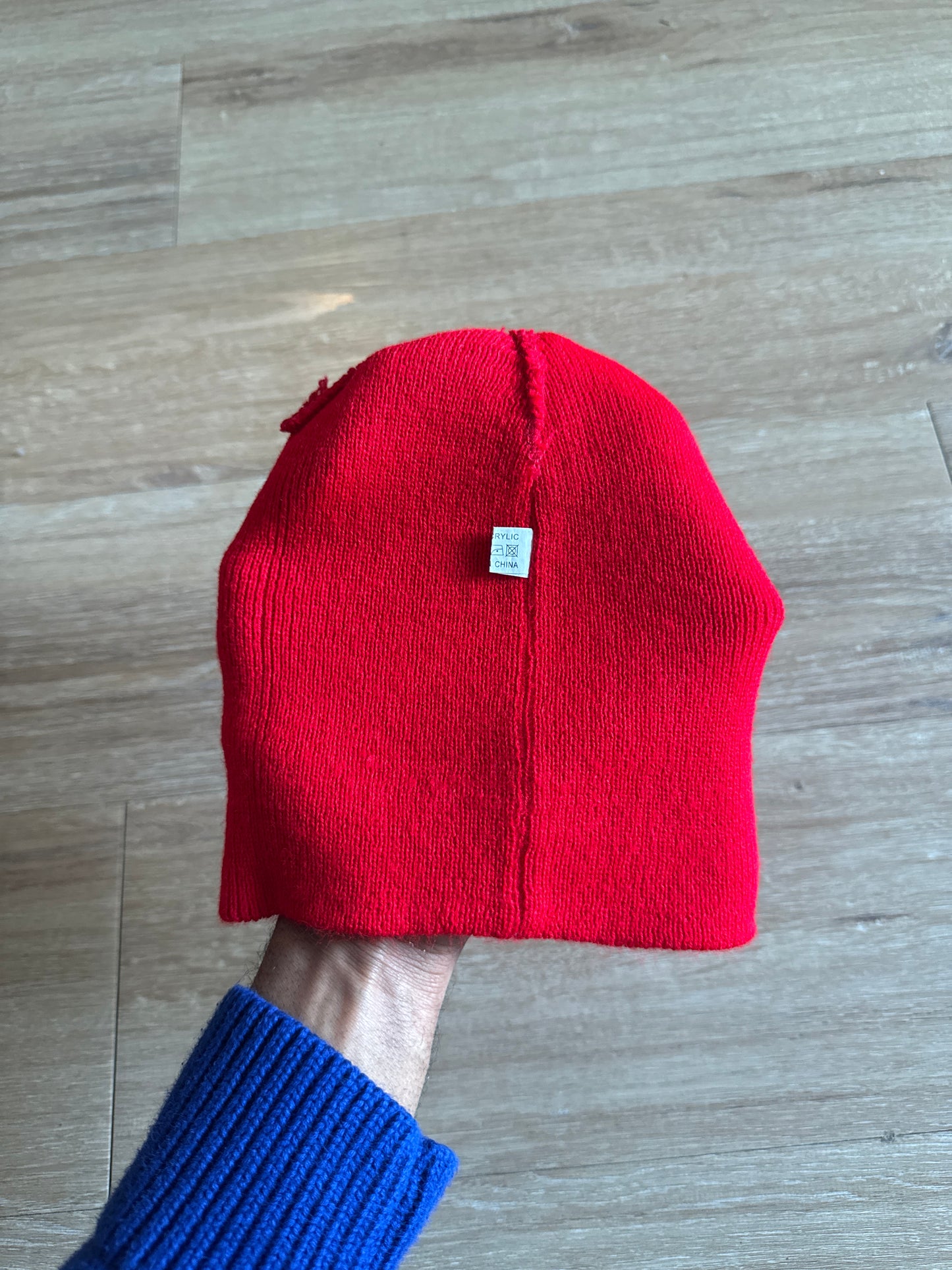 Vintage Blank Skull Red Beanie Hat