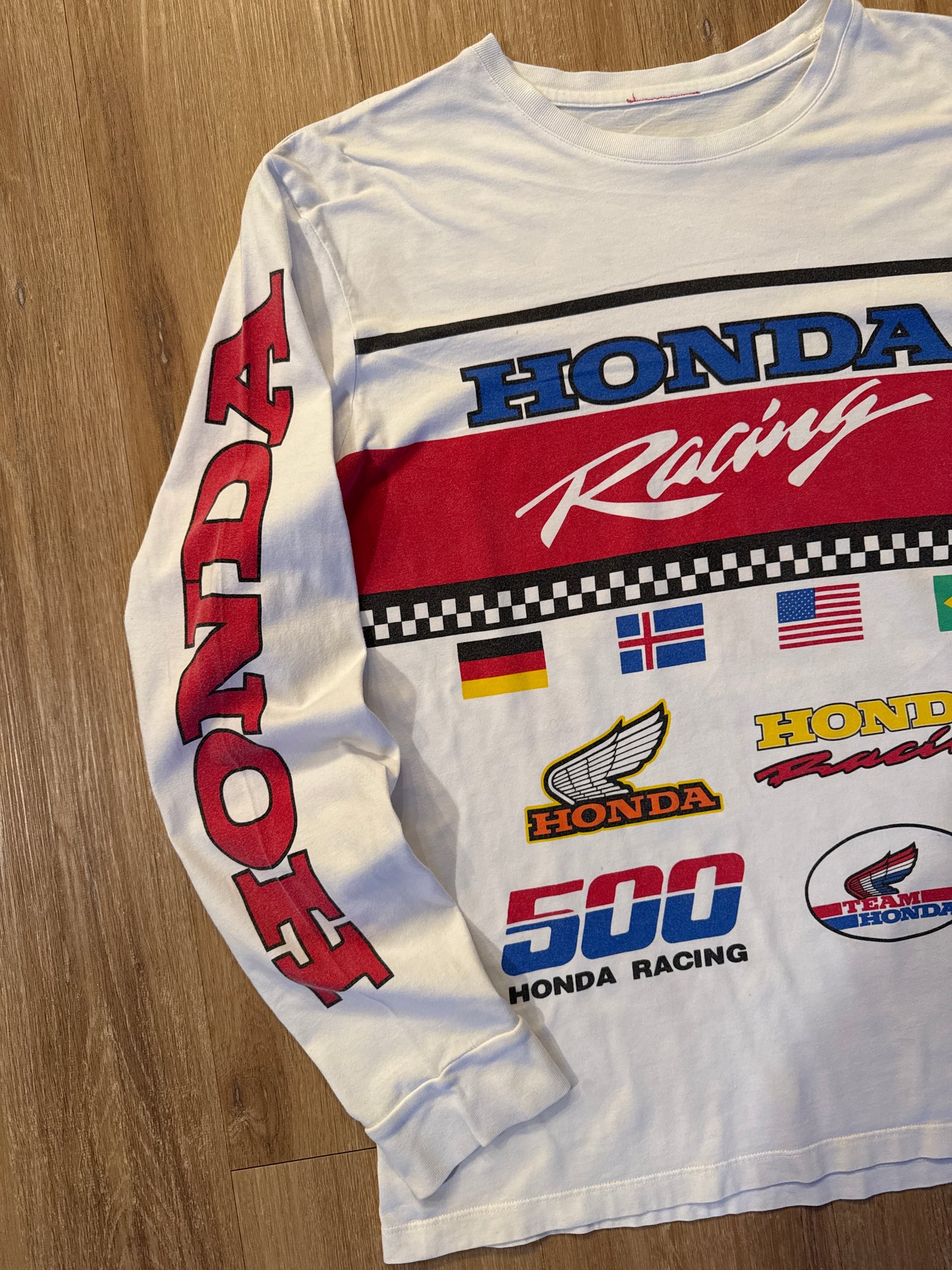 Vintage 90s Honda Racing Multi Logo Long Sleeve