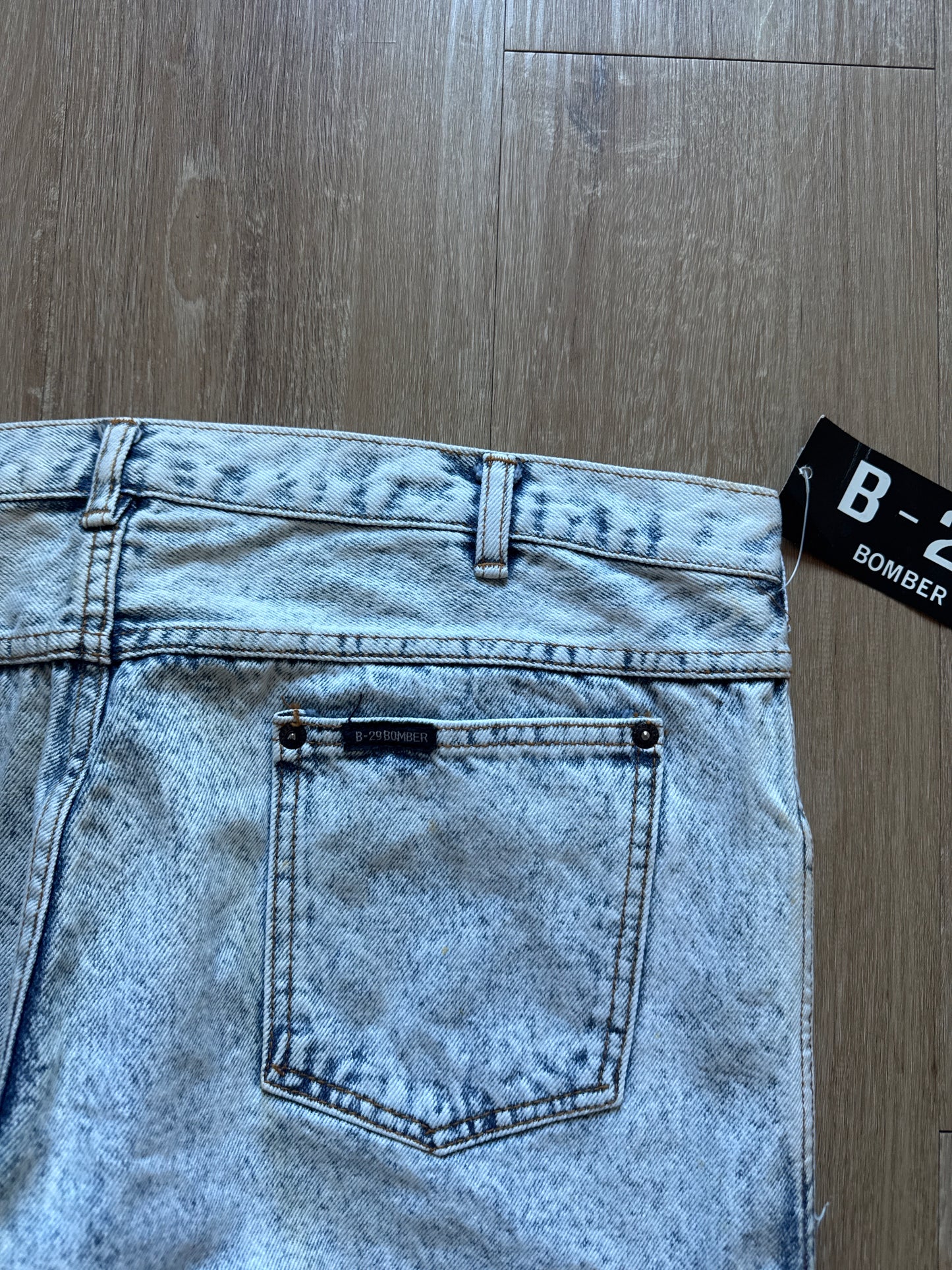 Vintage 90s B-29 Bomber Malcolm X By Ant Means Necessary Light Washed Denim Patched Jeans