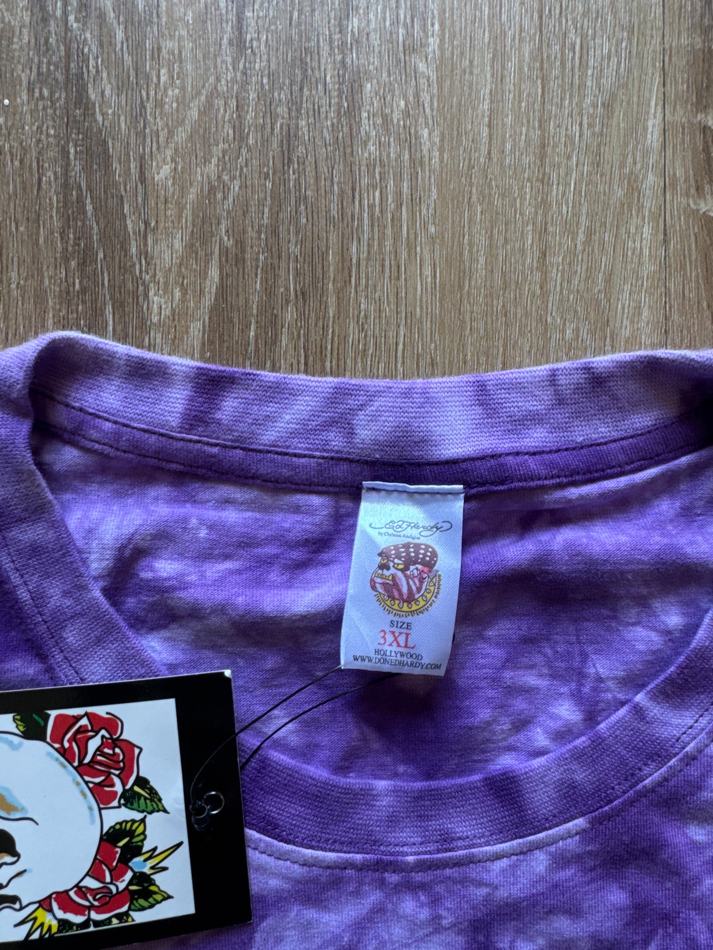 Ed Hardy Eagle Skull Snake Tie Dye Tee