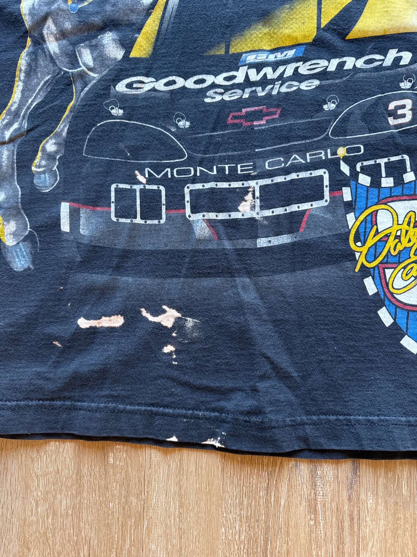 Vintage 90s Nascar Dale Earnhardt Black Knight All Over Print Tee