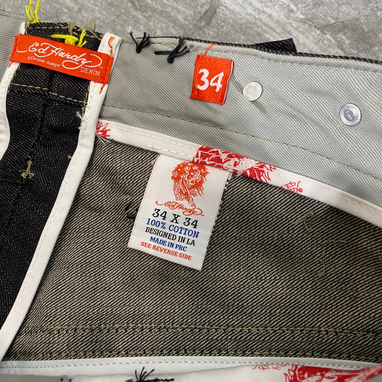 Vintage Ed Hardy Red Logo Pants