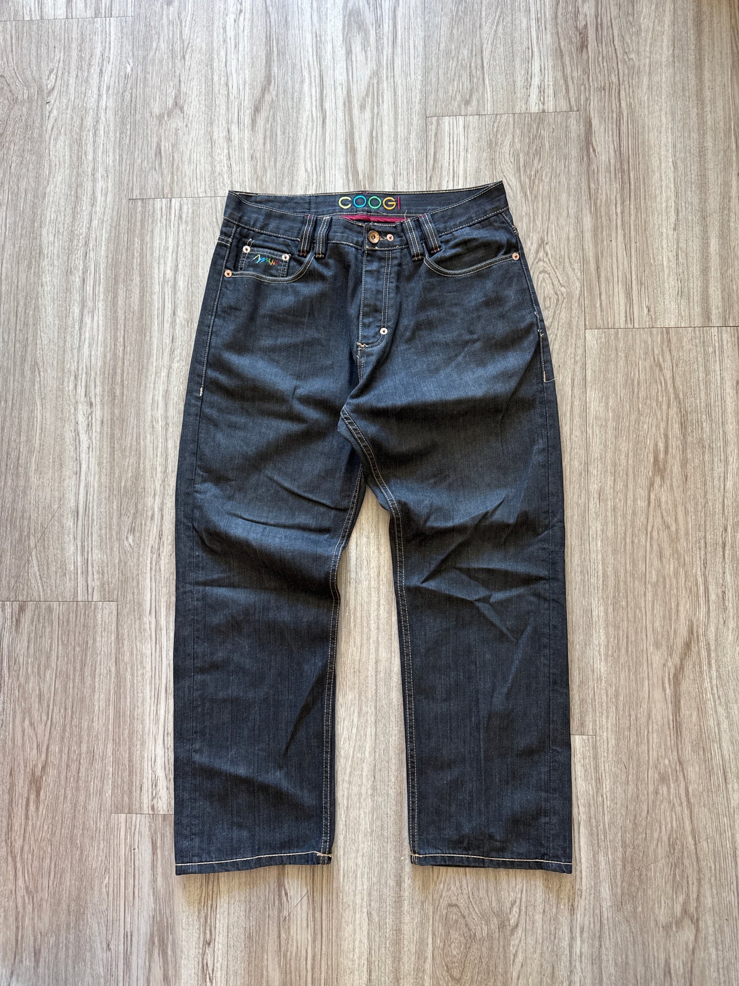 Vintage Y2K Coogi Australia Embroidered Denim Jean Pants